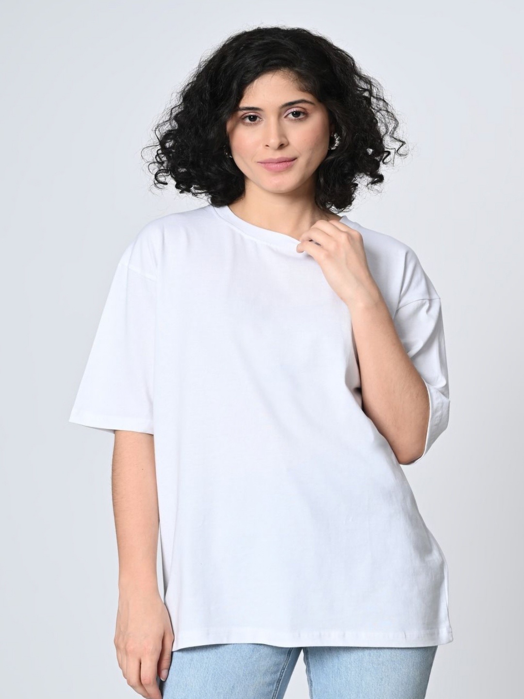 

OWL MINK Women Pockets T-shirt, White