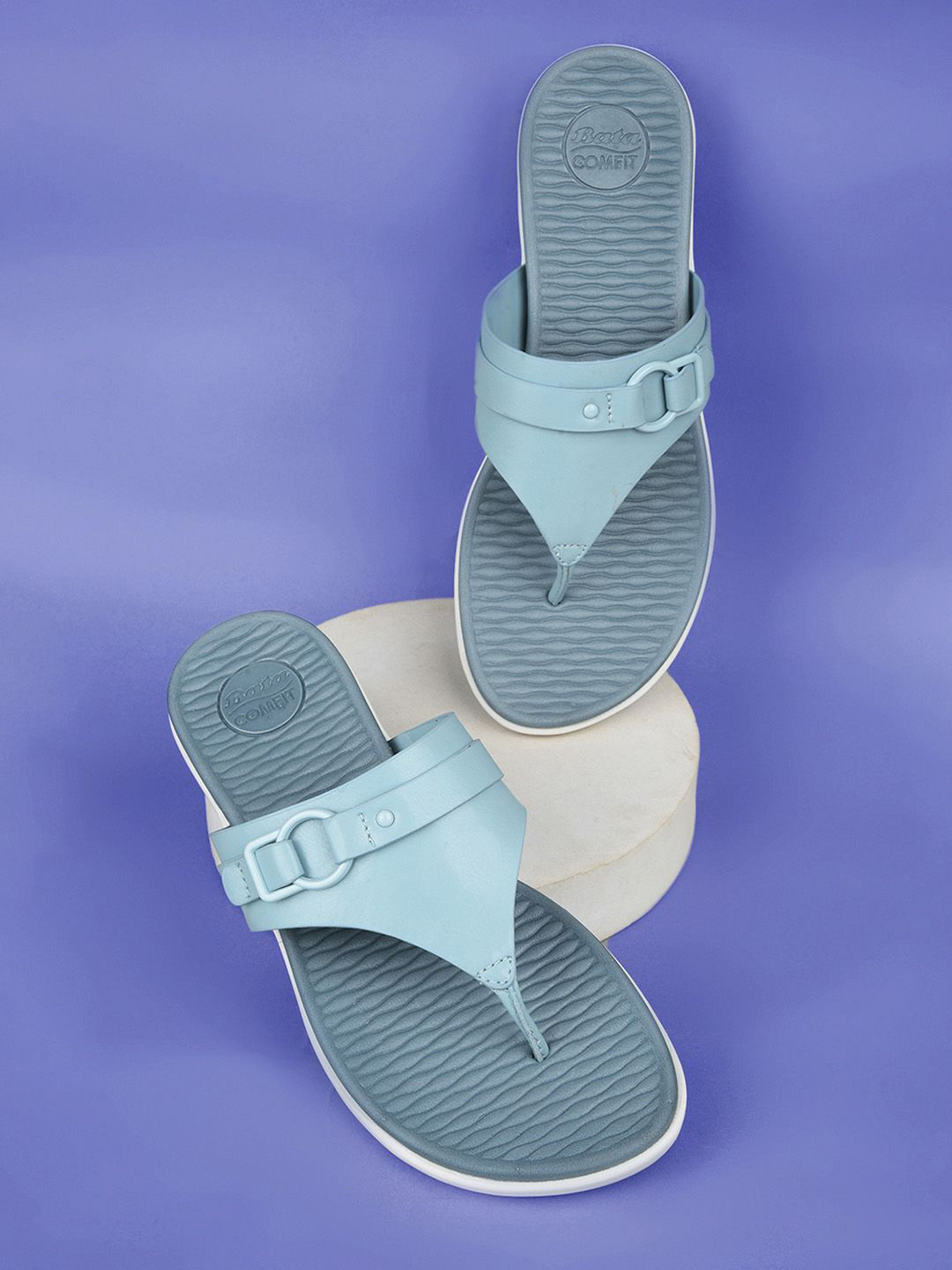 

Bata comfit Open Toe Flats, Blue