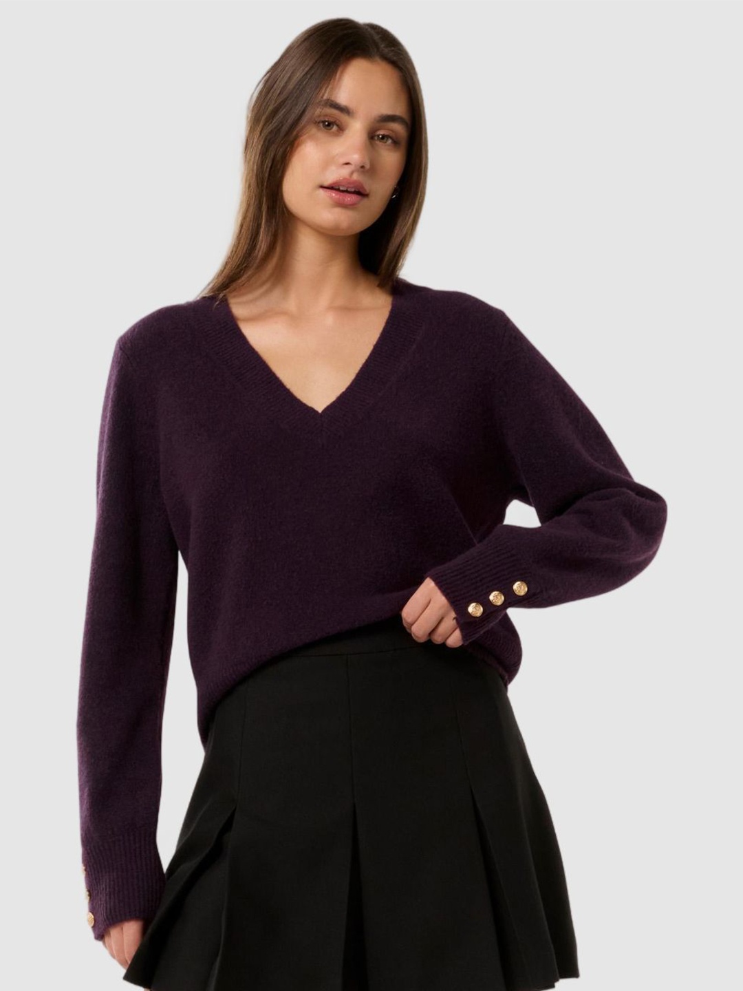 

Forever New Women Pullover, Purple