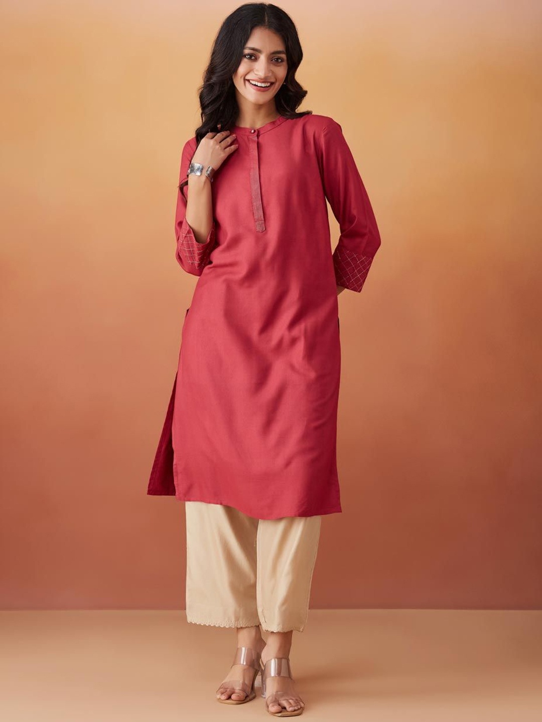 

Fabindia Women Kurta, Red
