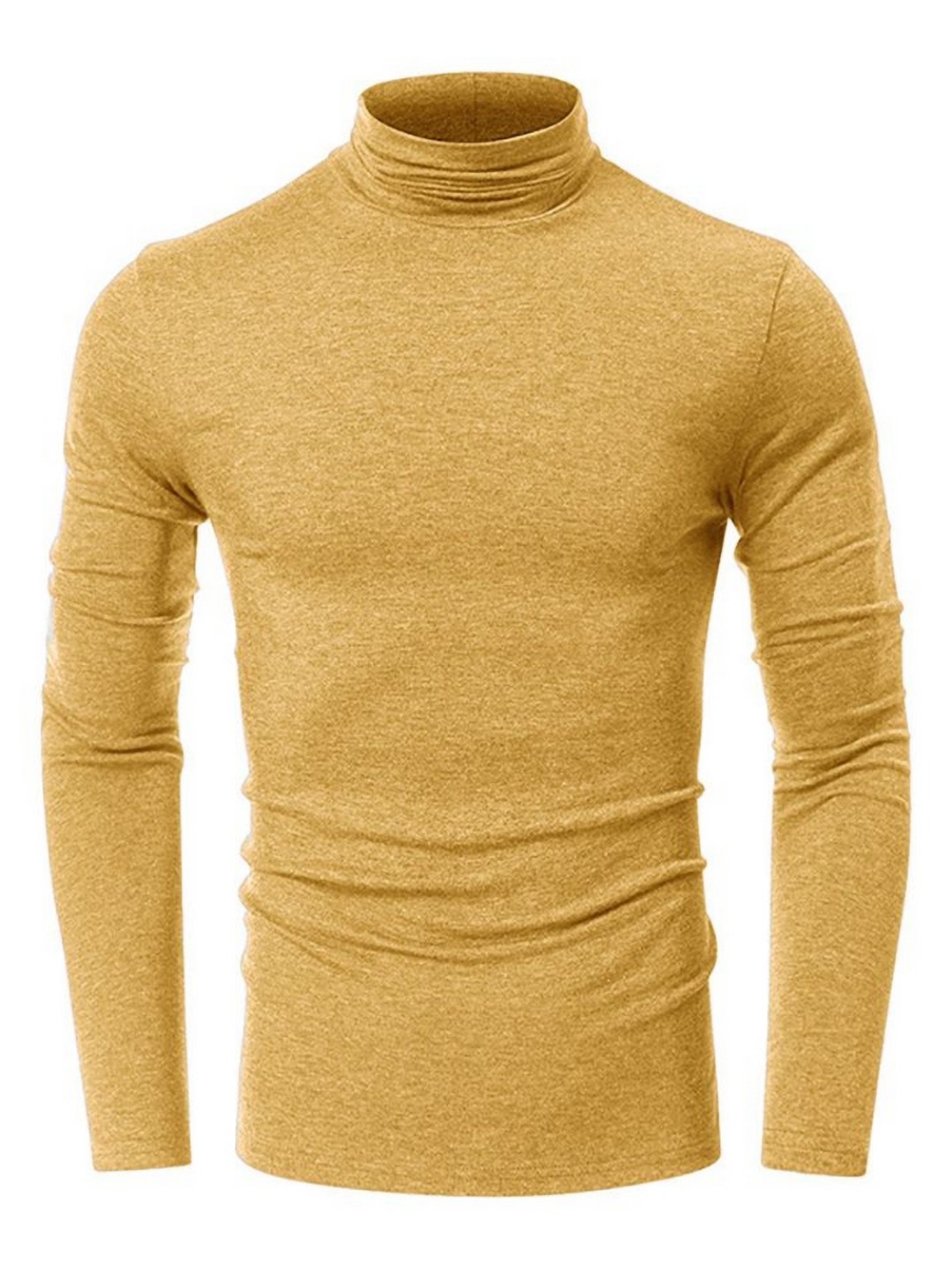 

StyleCast x Revolte Men High Neck Slim Fit T-shirt, Yellow