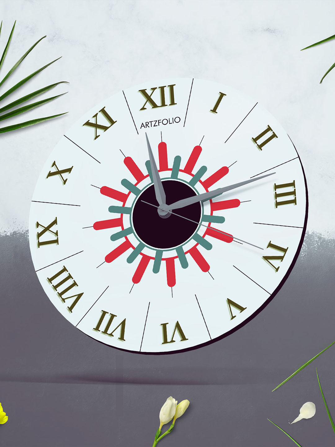 

ArtzFolio Multicoloured Printed Contemporary Wall Clock, Multi