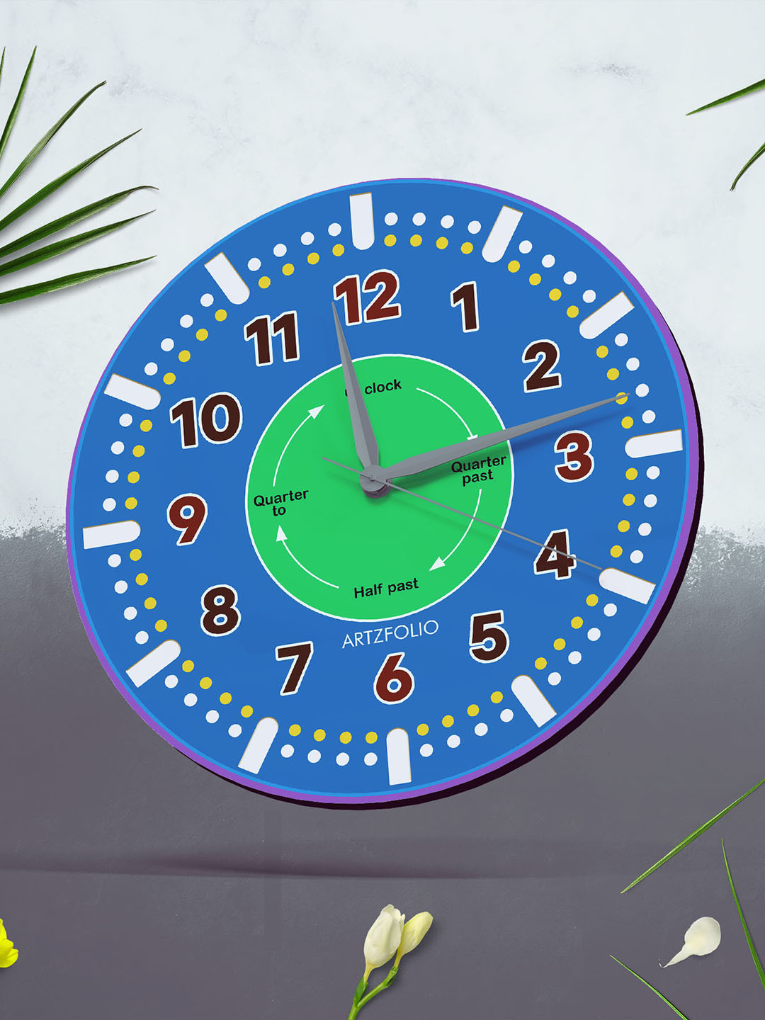 

ArtzFolio Multicoloured Printed Contemporary Wall Clock, Multi