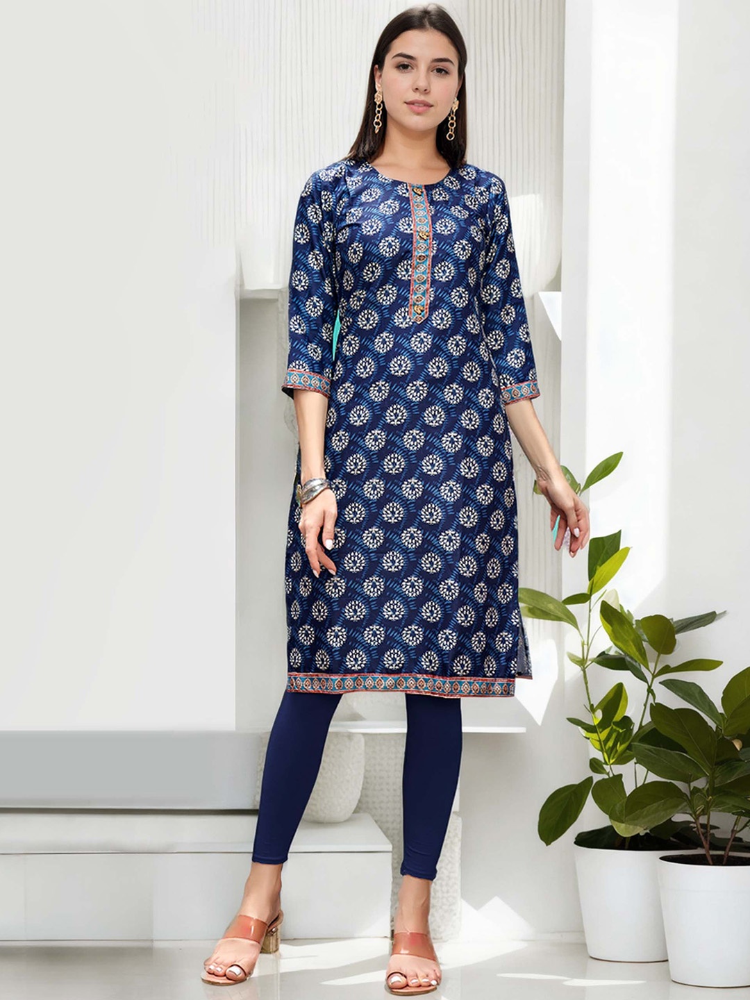 

Anouk Rustic Women Ethnic Motifs Printed Kurta, Blue