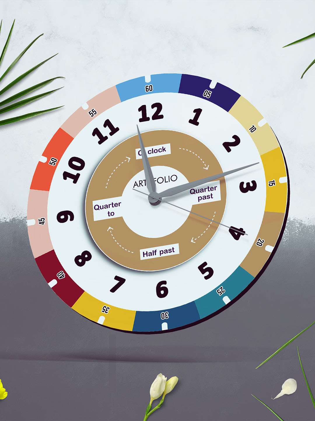 

ArtzFolio Multicoloured Printed Contemporary Wall Clock, Multi