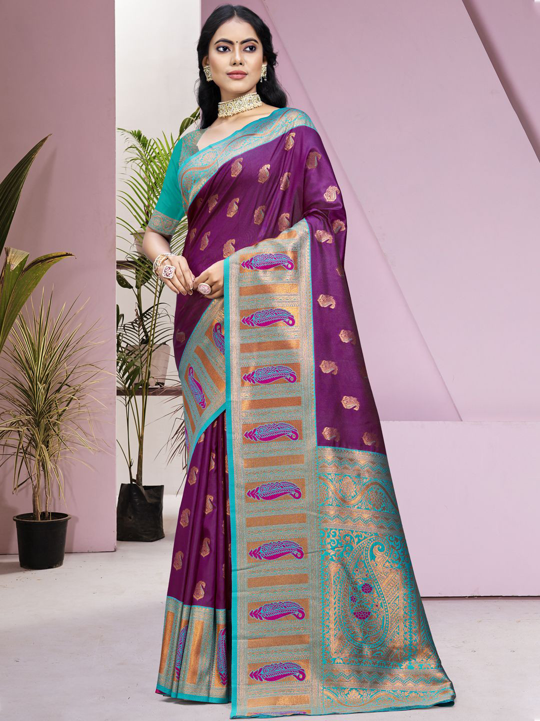 

SANGAM PRINTS Women Sarees, Burgundy