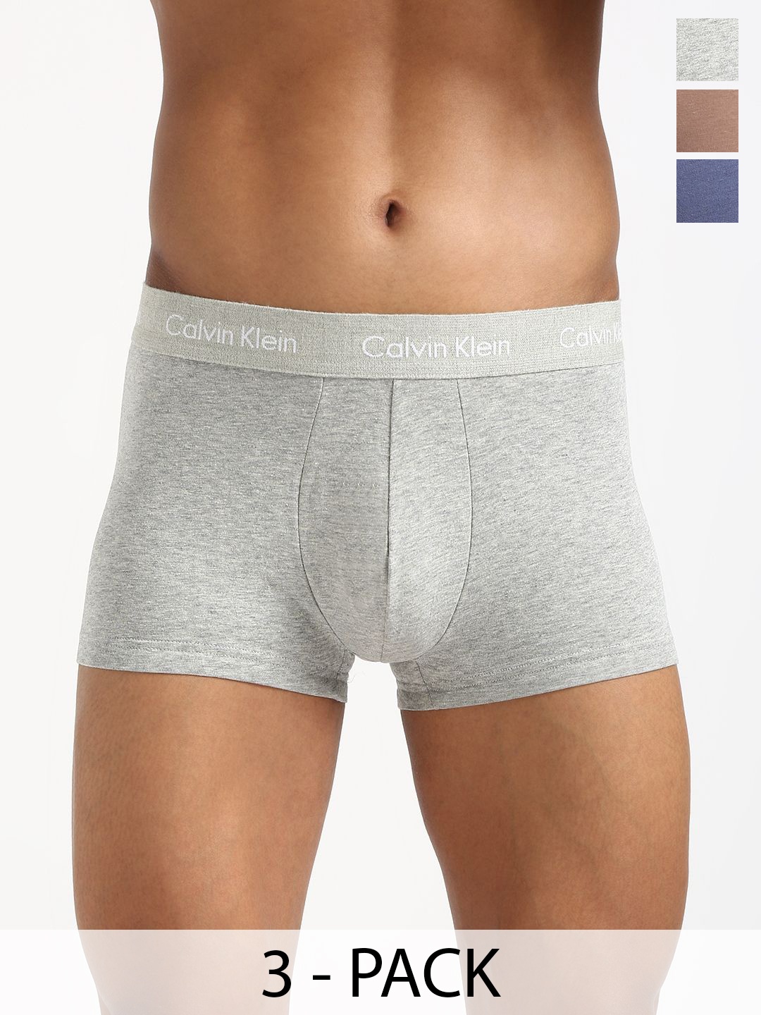 

Calvin Klein Underwear Men Pack Of 3 Trunks U2664Q2A, Grey