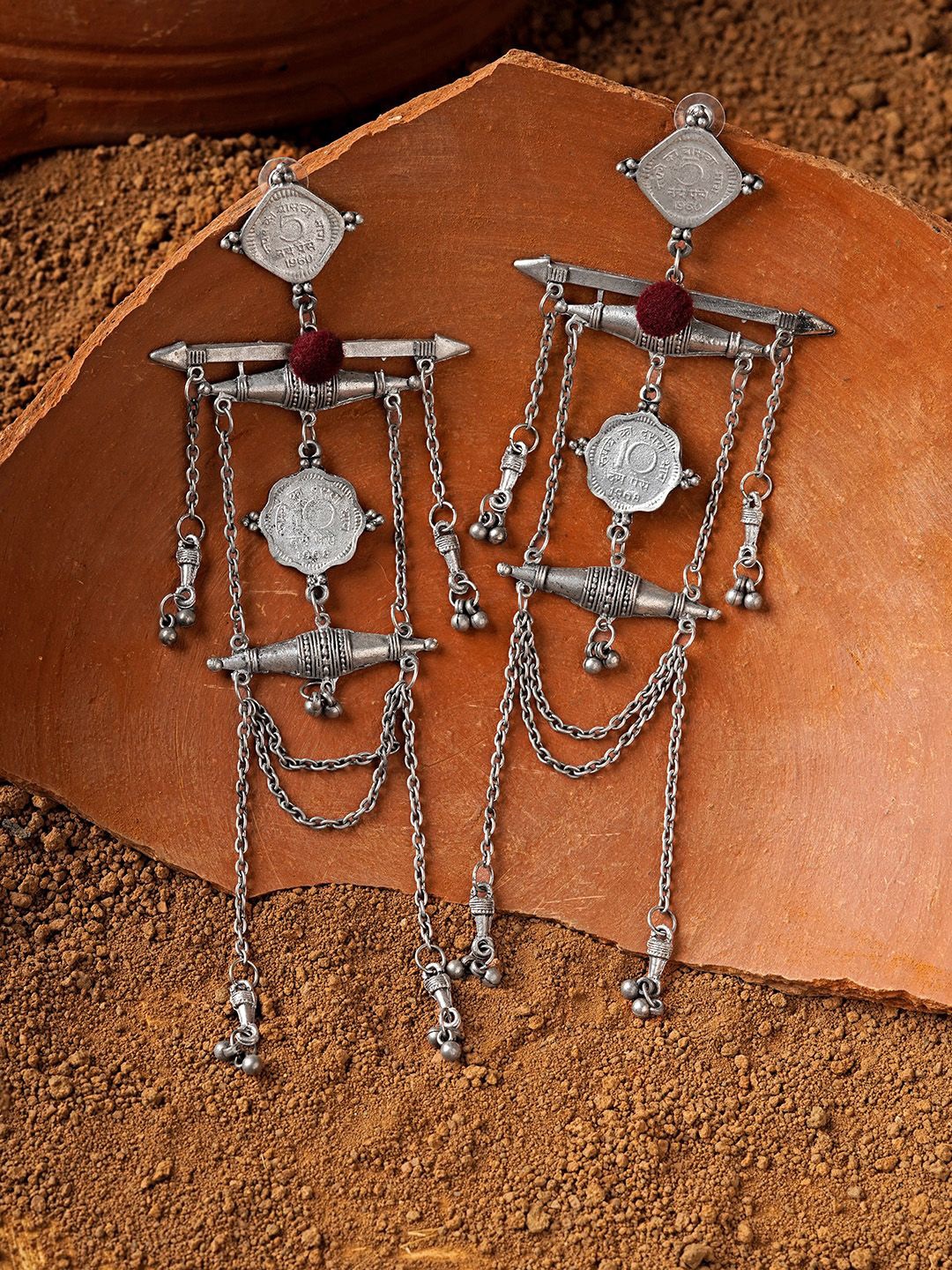 

TEEJH Contemporary Drop Earrings, Silver