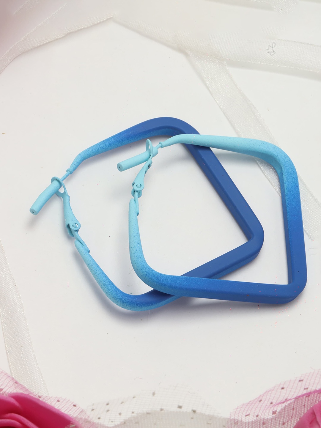 

Maansh Contemporary Hoop Earrings, Blue