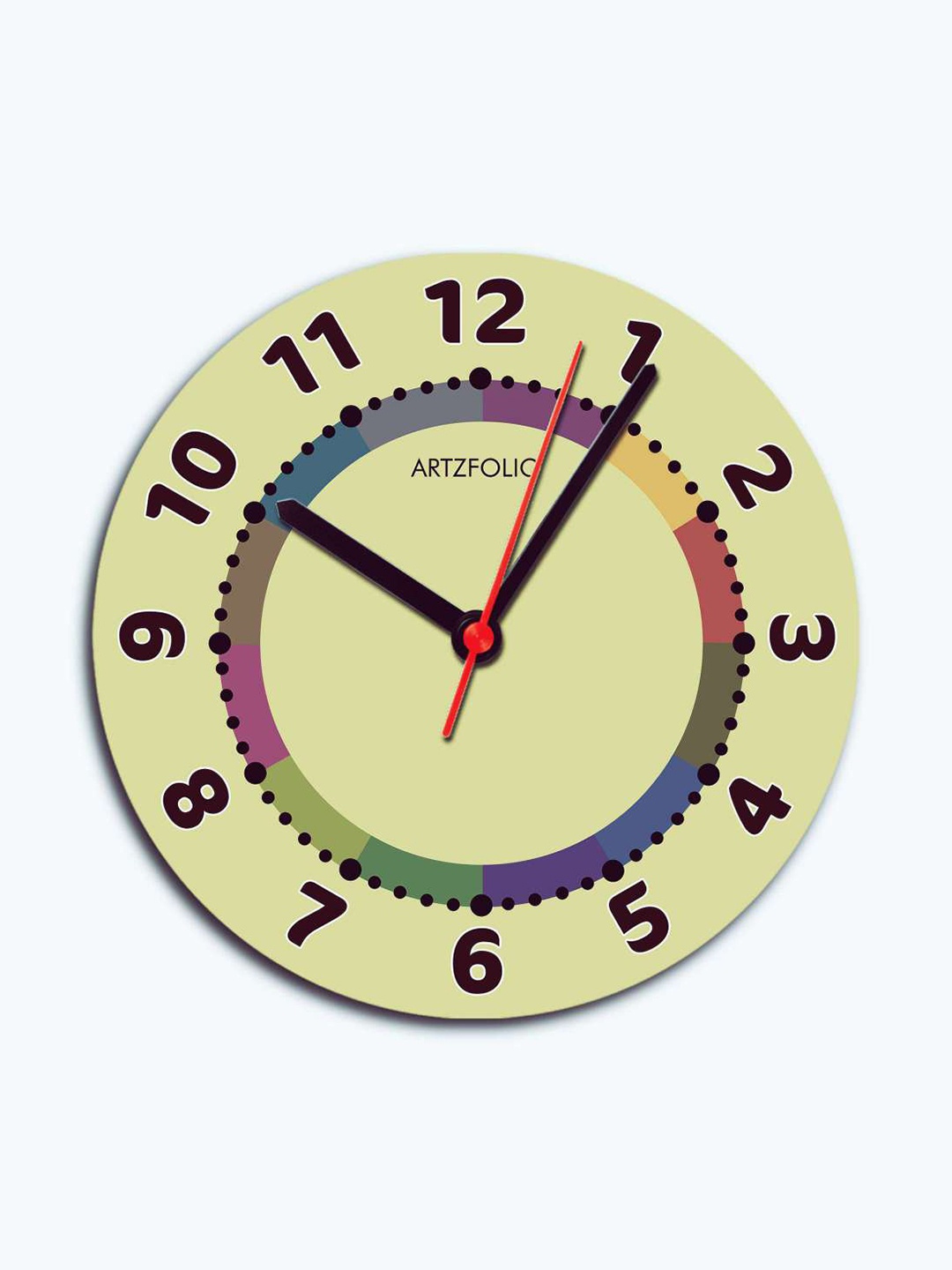 

ArtzFolio Multicoloured Printed Contemporary Wall Clock, Multi