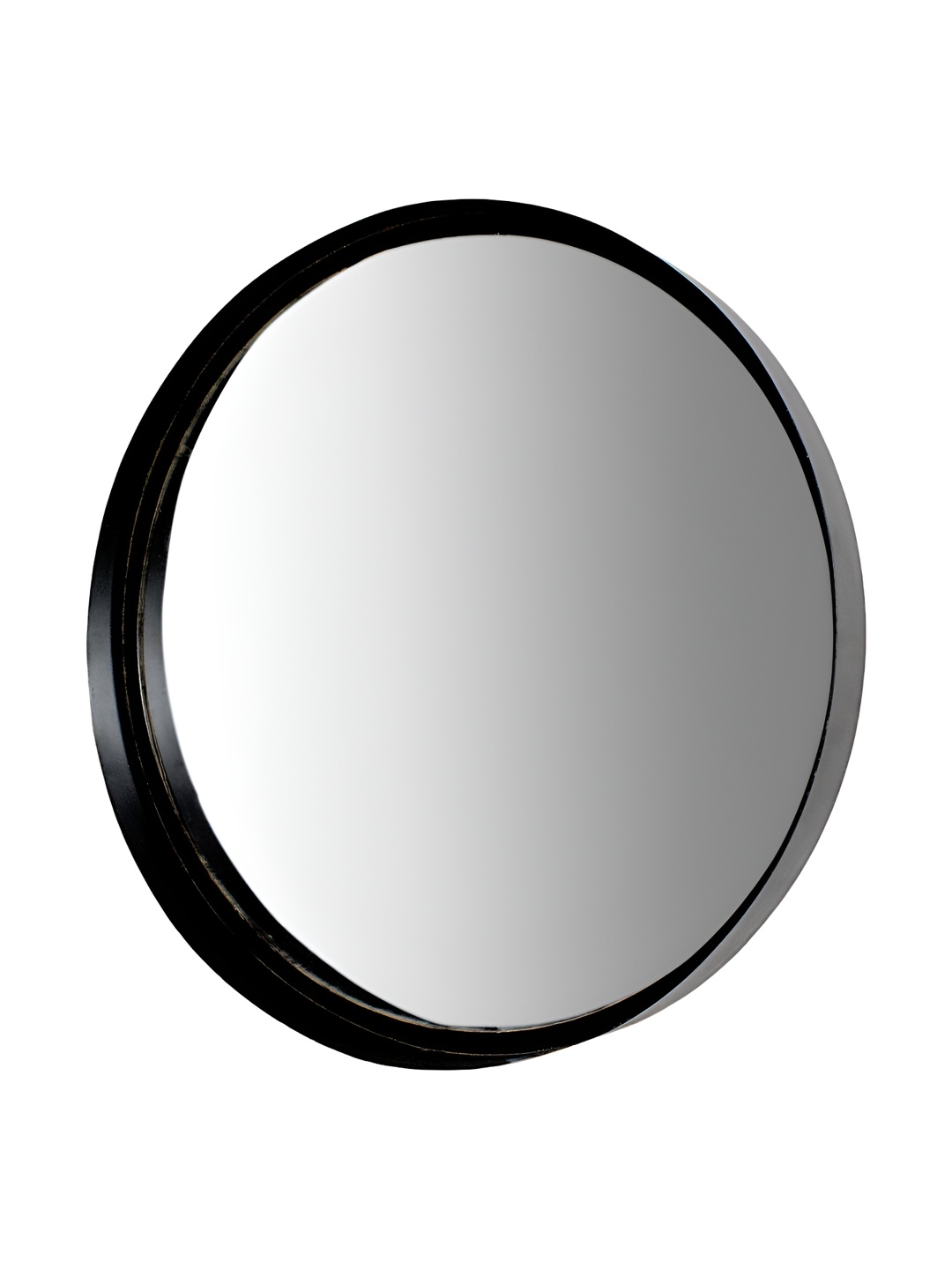 

Hind Decor Black Round Metal Wall Mirror