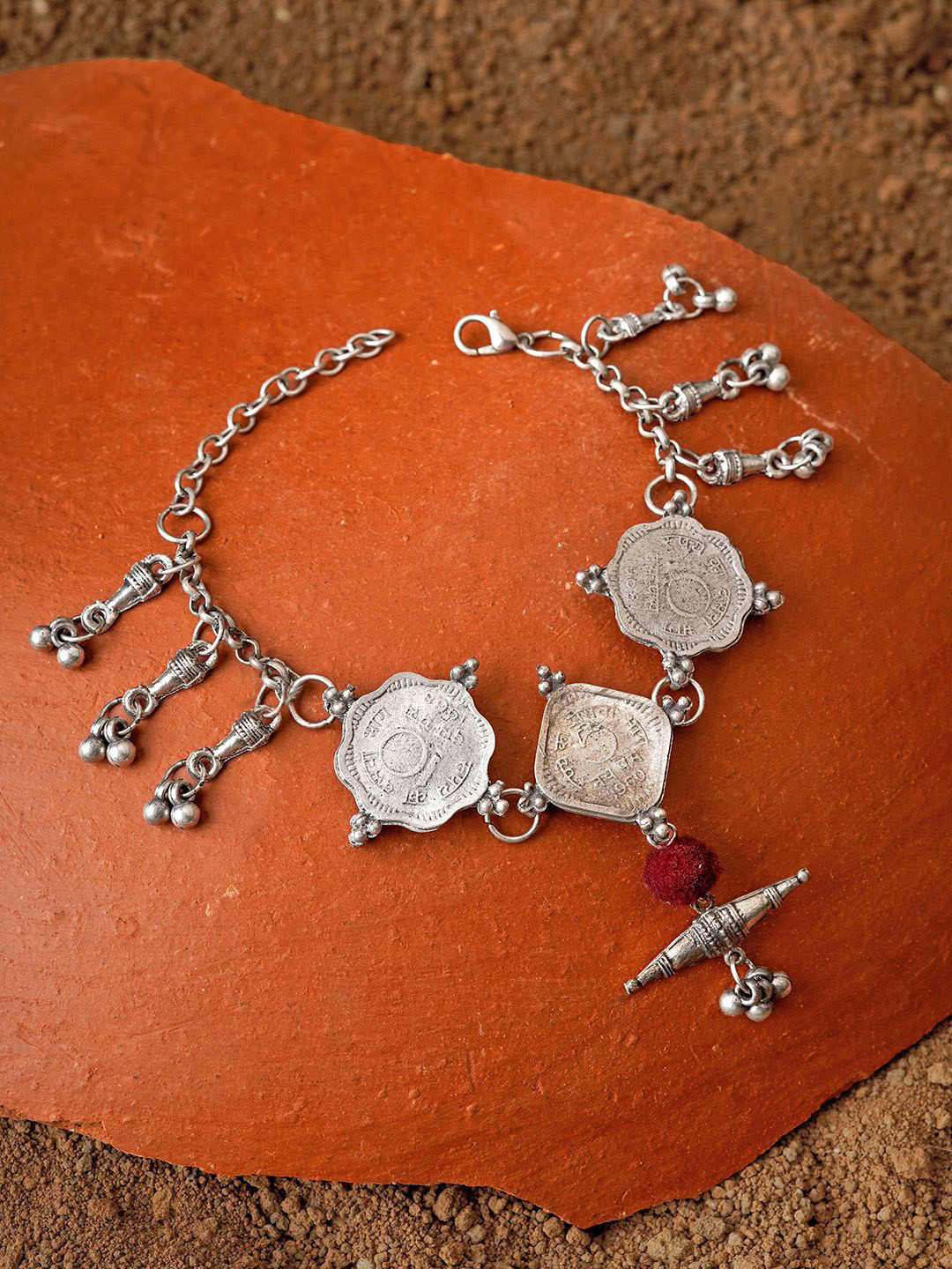 

TEEJH Women Handcrafted Silver-Plated Armlet Bracelet