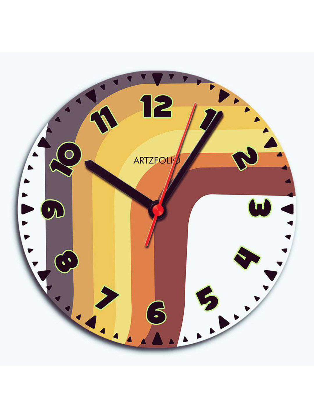 

ArtzFolio Multicoloured Printed Contemporary Wall Clock, Multi