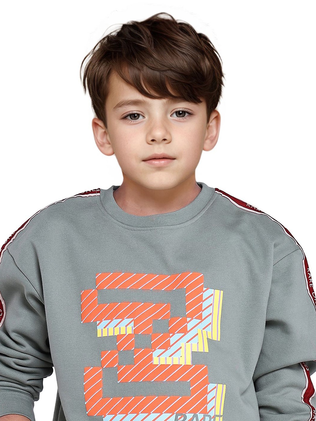 

Rare Ones Boys Puff Print Sweatshirt, Grey