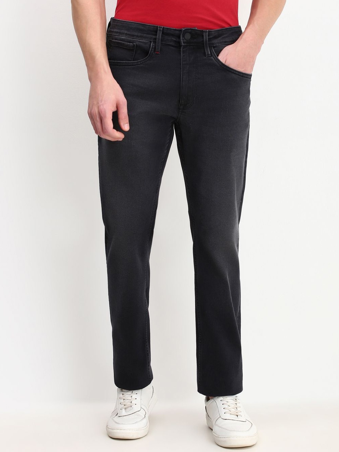 

Allen Solly Men Mid-Rise Super Slim Fit Light Fade Jeans, Charcoal