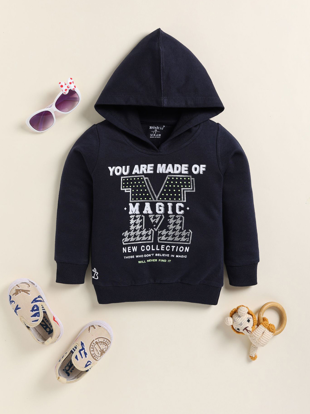 

Annie Girls Printed Hooded Sweatshirt, Blue