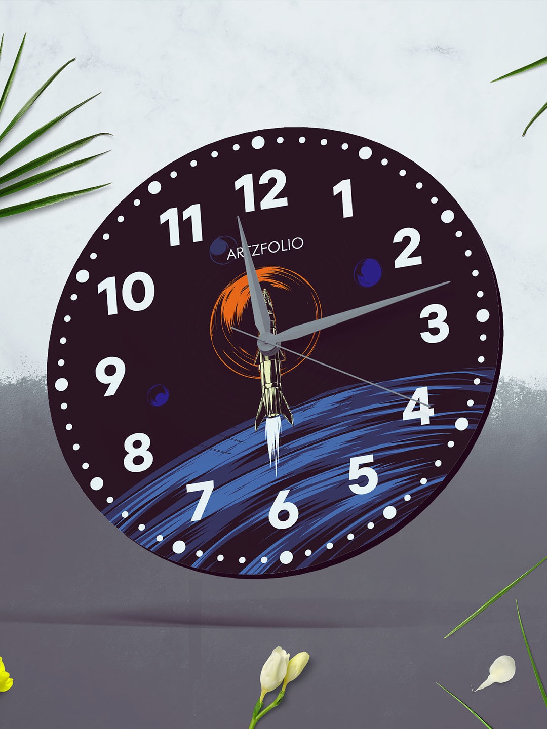 

ArtzFolio Multicoloured Printed Contemporary Wall Clock, Multi