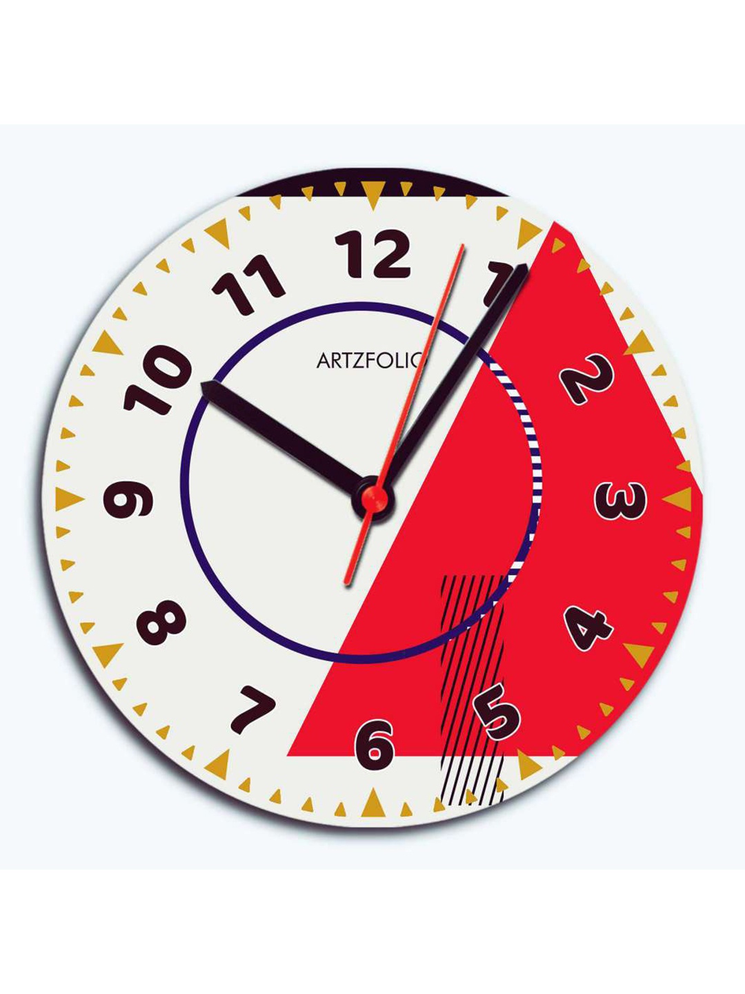 

ArtzFolio Multicoloured Printed Contemporary Wall Clock, Multi
