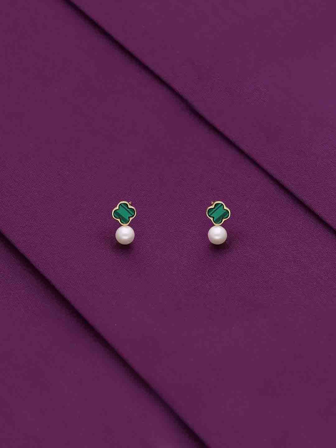 

KAI JEWEL Contemporary Studs Earrings, Gold