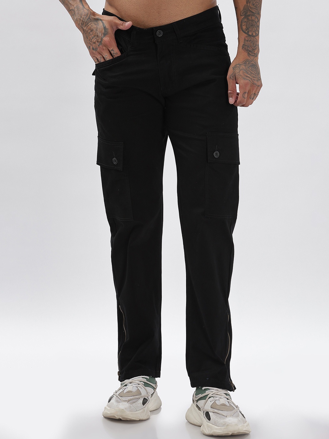 

BEVDAAS Men Comfort High-Rise Jeans, Black