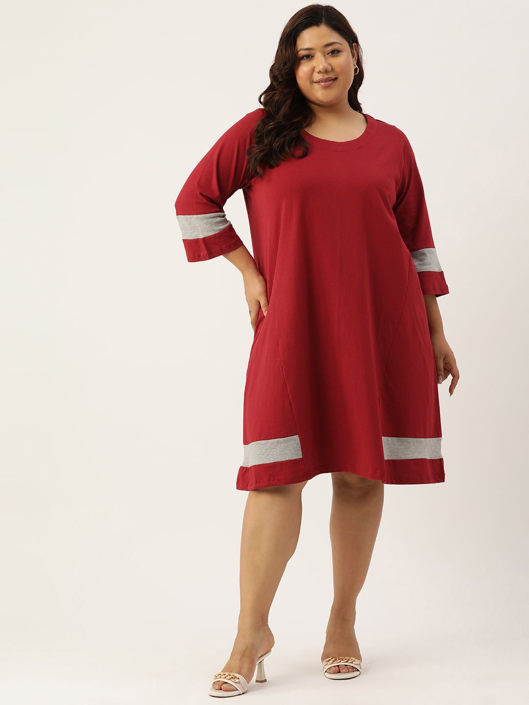 

theRebelinme A-Line Midi Dress, Maroon