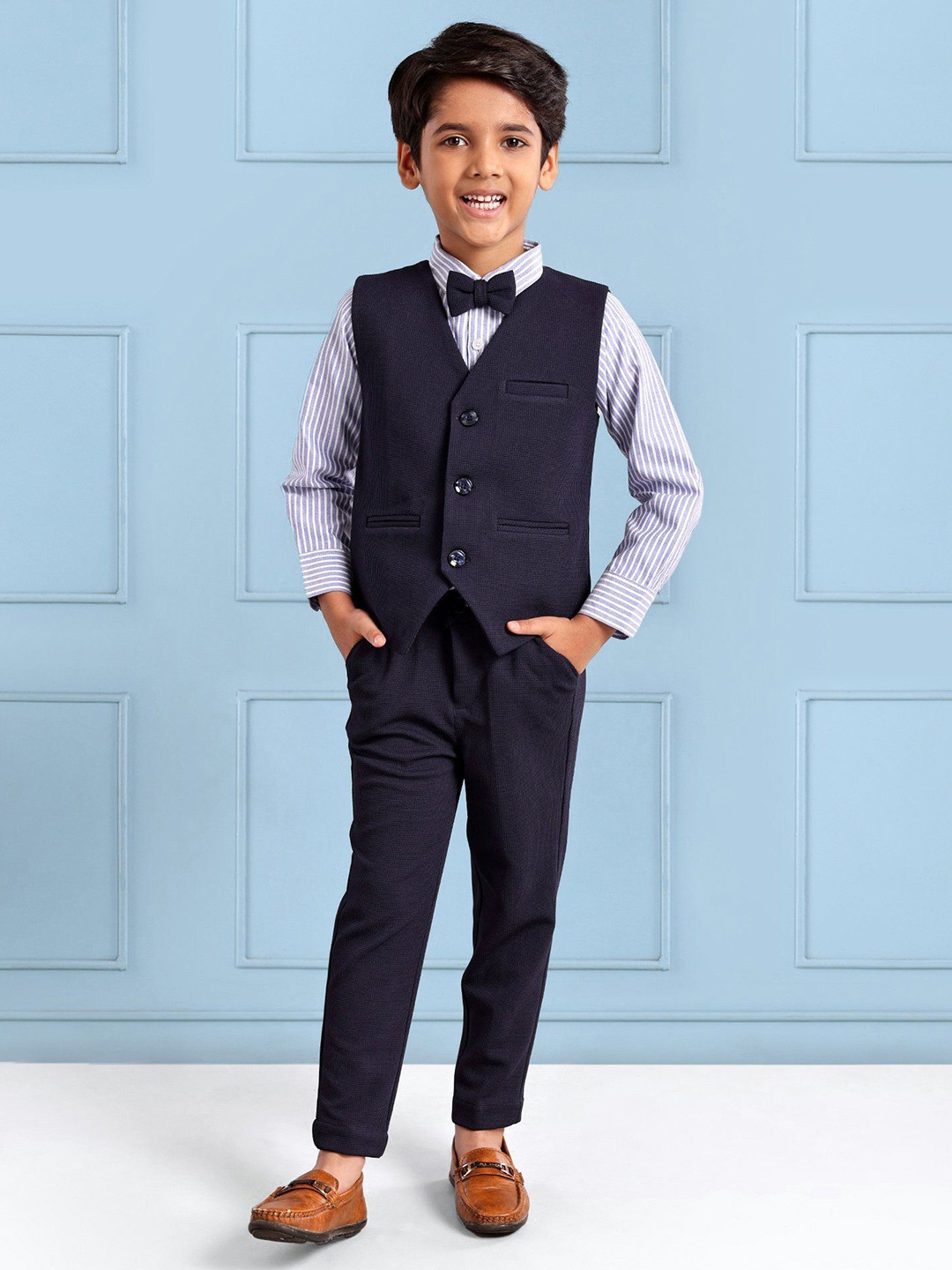 

Mark & Mia Boys Shirt with Trousers, Blue