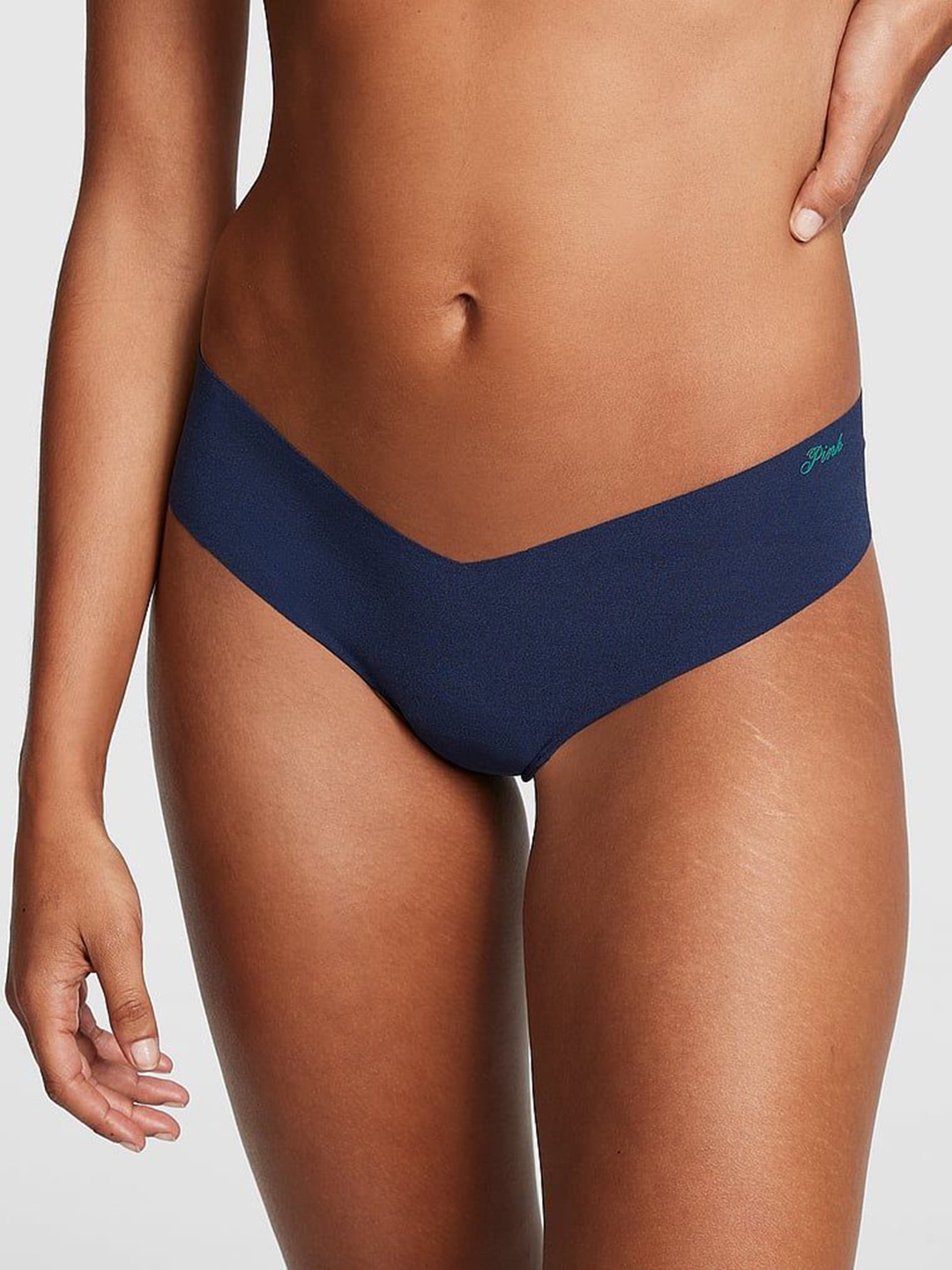 

Victoria's Secret PINK No-Show High-Leg Thong Panty 1123411750K6, Blue