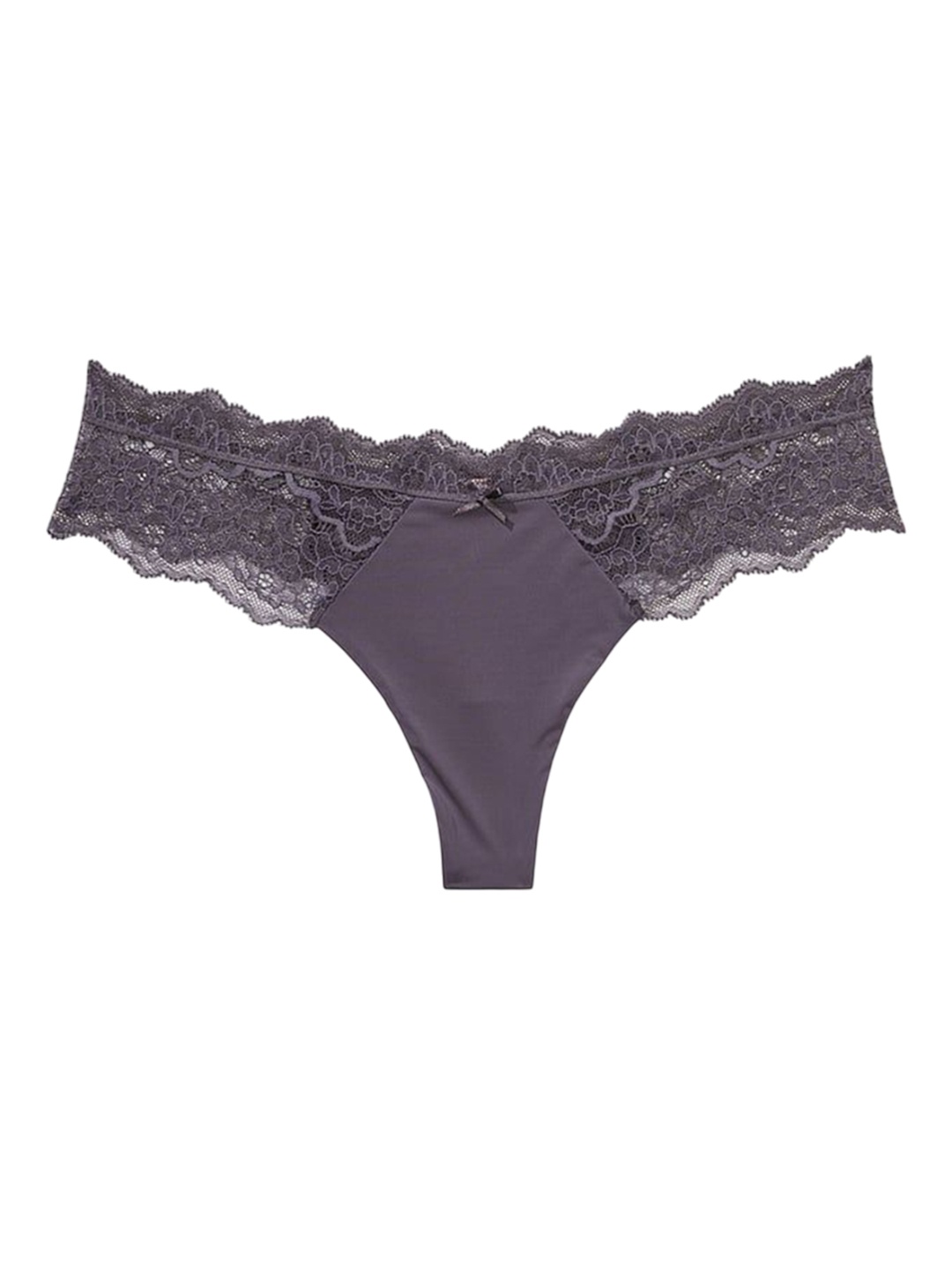 

Victoria's Secret Dream Angels Lace Trim Thong Panty 1121940596B7, Grey