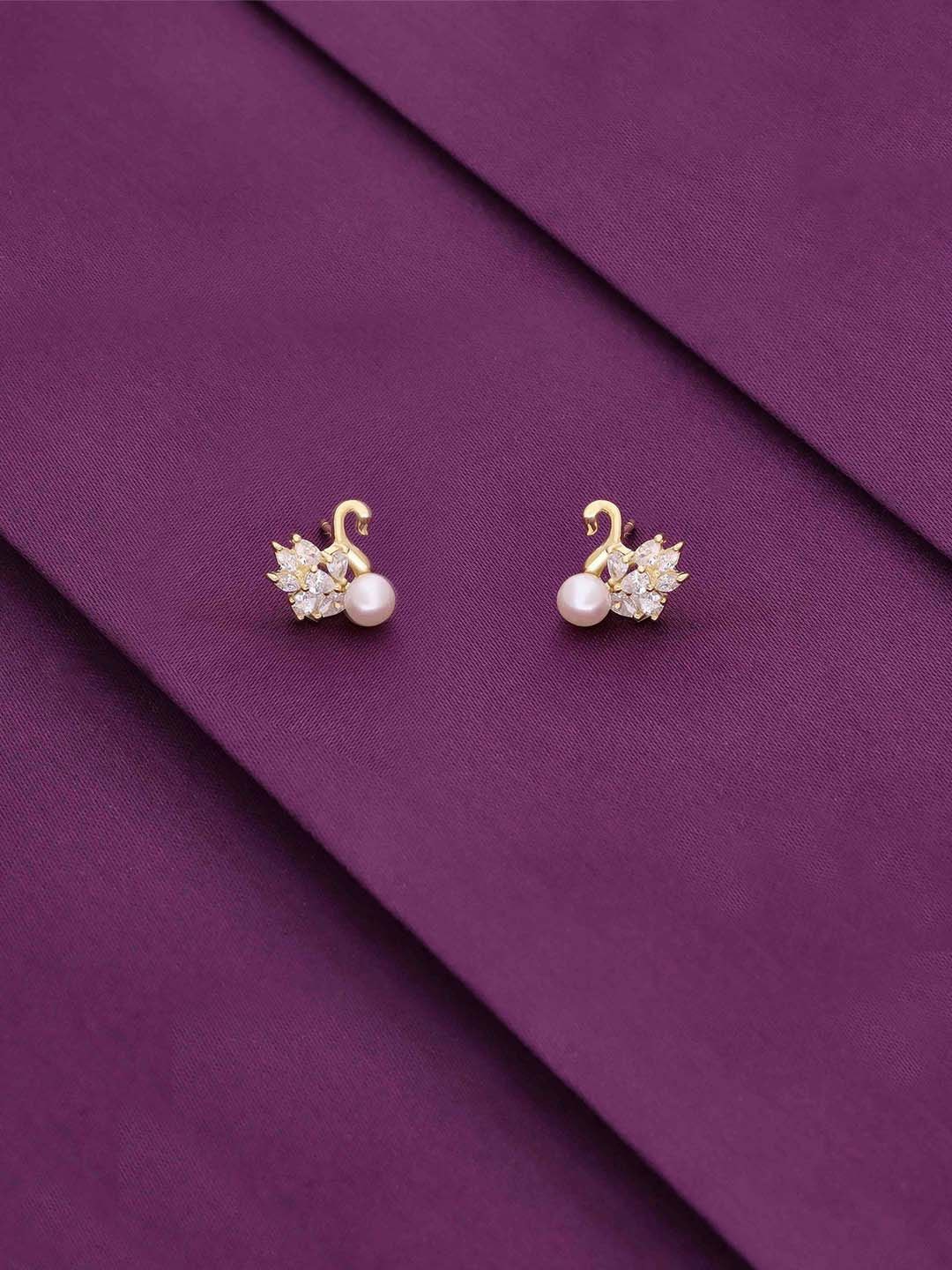 

KAI JEWEL Contemporary Studs Earrings, Gold