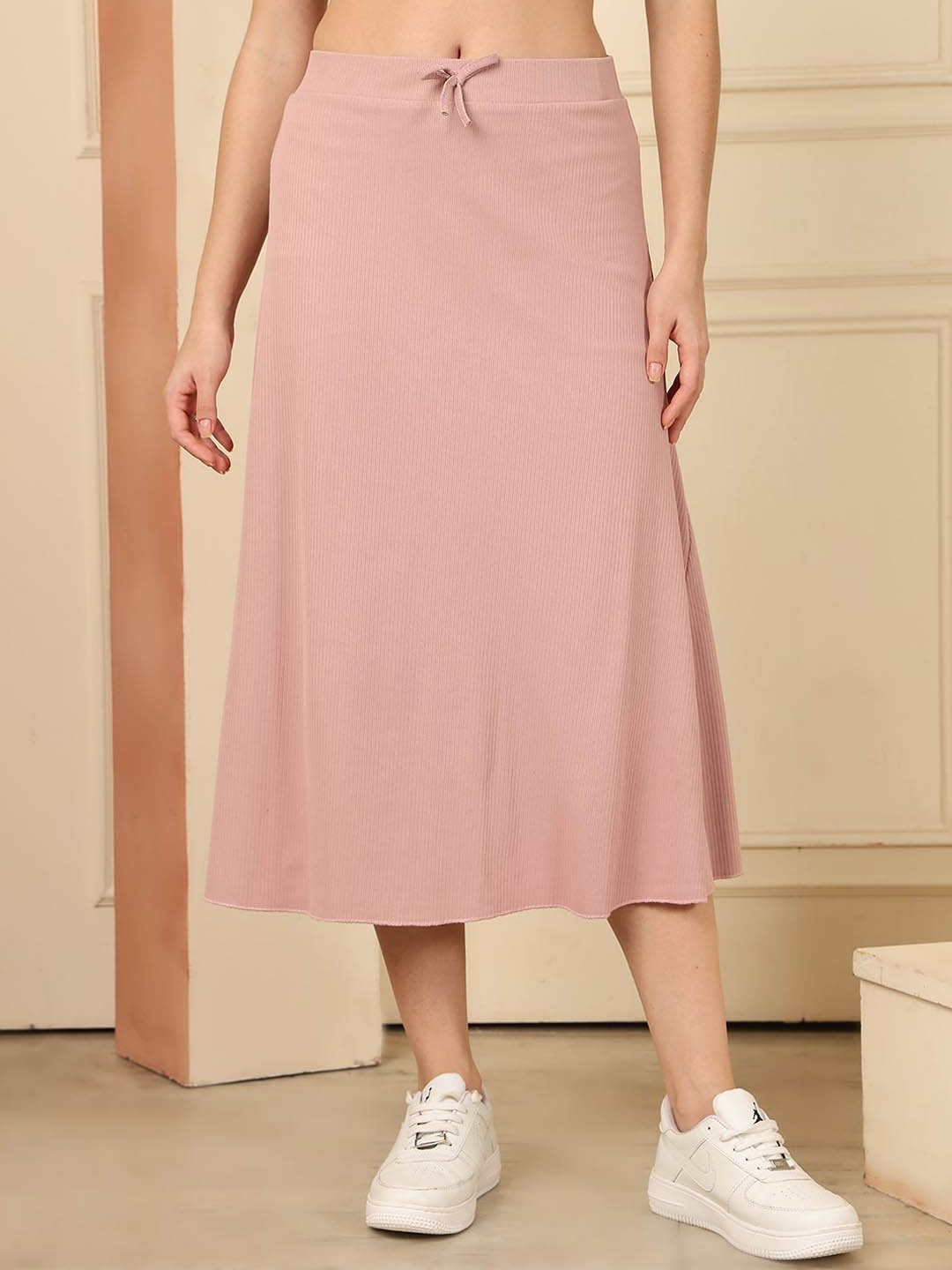 

NEUDIS A-Line Midi Skirt, Pink