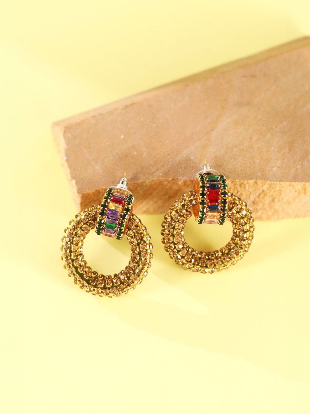 

KPOP Contemporary Drop Earrings, Gold
