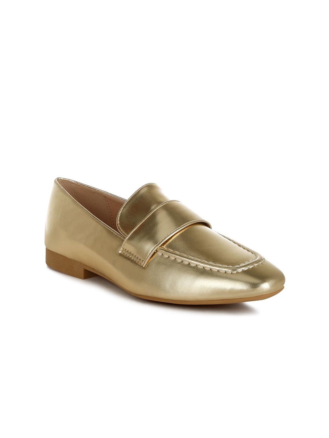 

London Rag Women Leather Loafers, Gold
