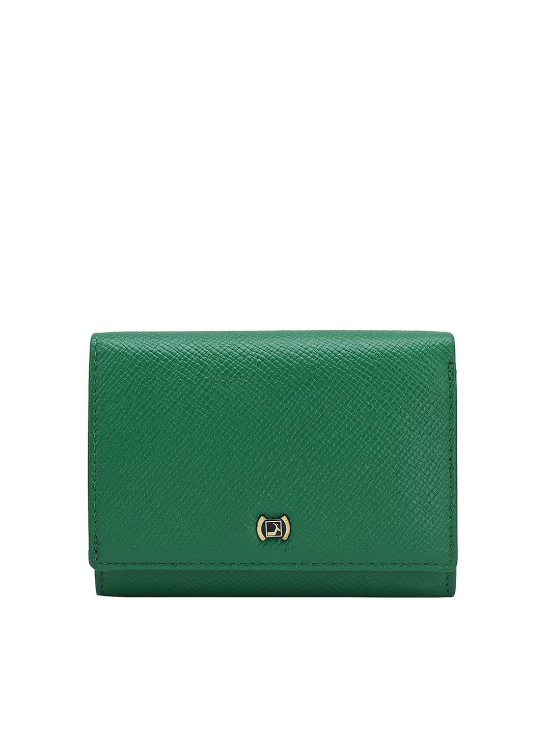 

Da Milano Women Textured Leather Envelope, Green