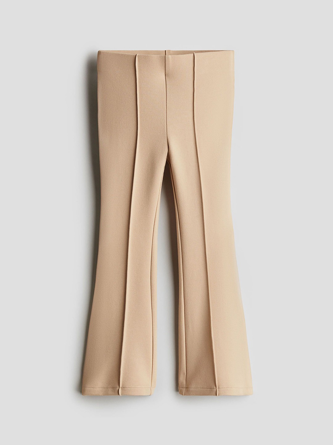 

H&M Girls Flared Ponte Di Roma Leggings, Beige