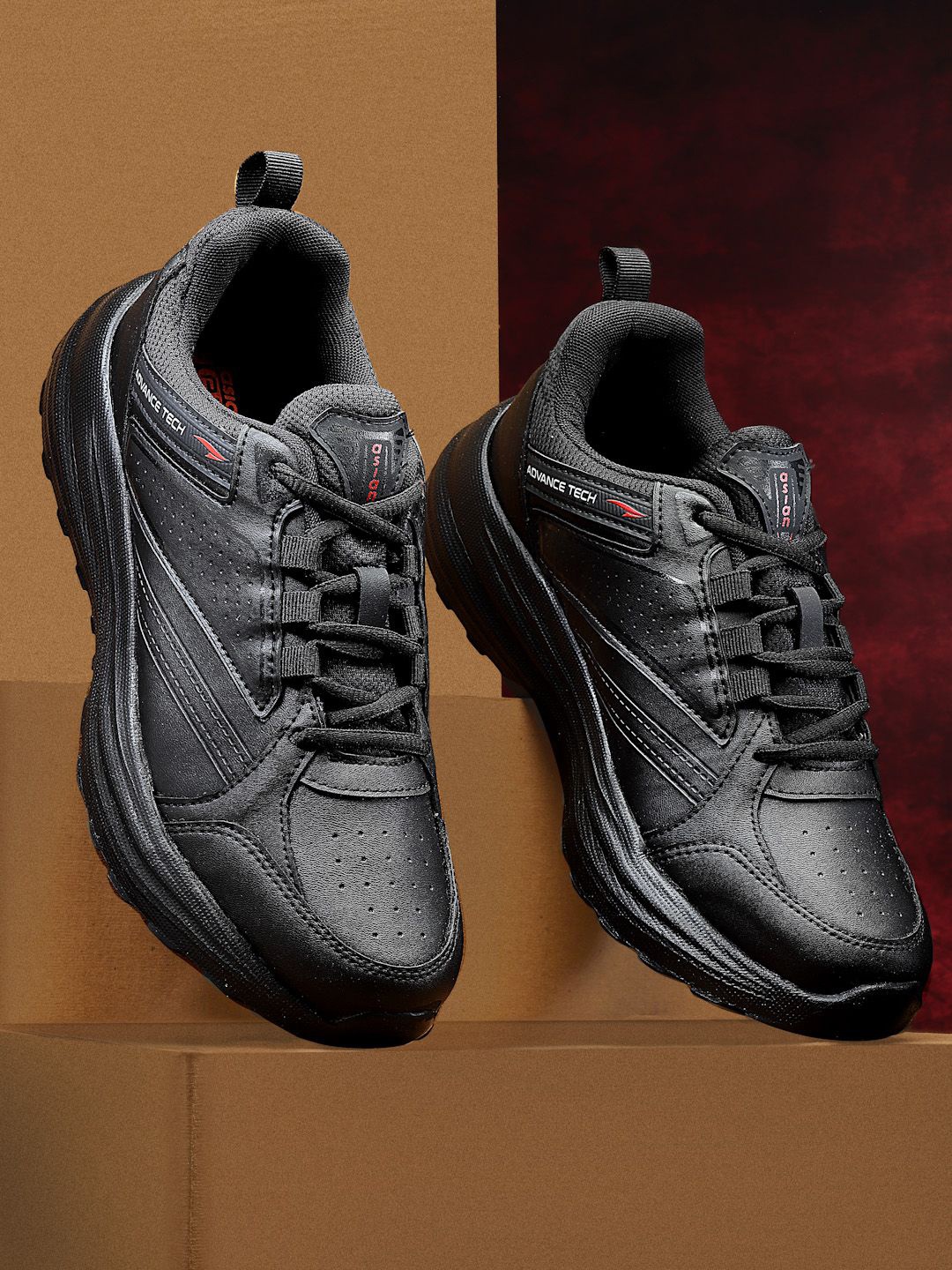 

ASIAN Men ORBIT-07 Running Non-Marking Shoes, Black