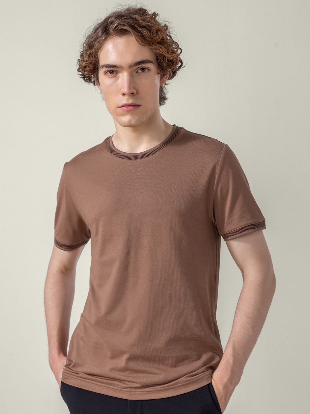 

DAMENSCH All-Degree Elemental Pique T-Shirt, Brown