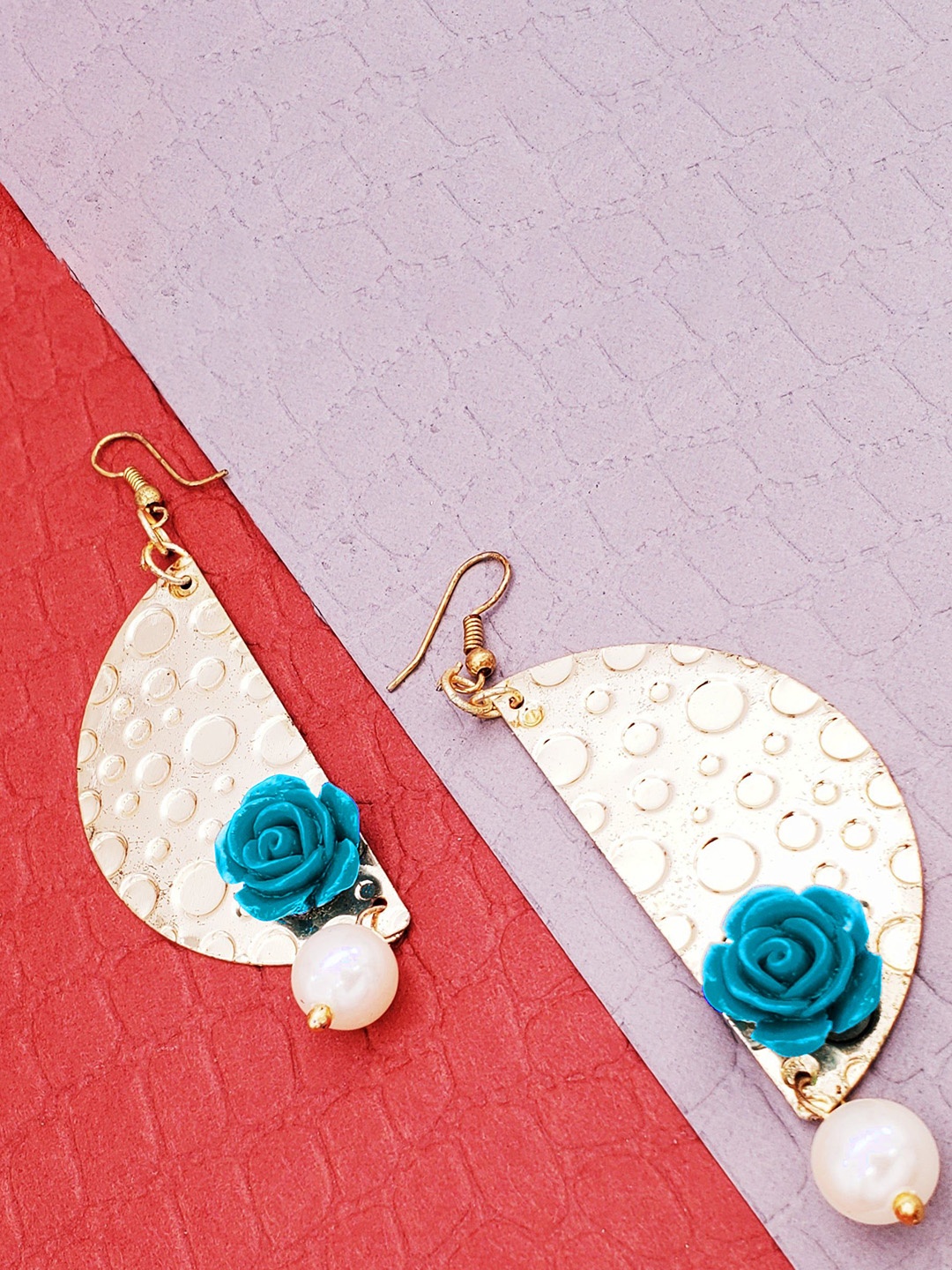 

ZIVOM Geometric Drop Earrings, Blue