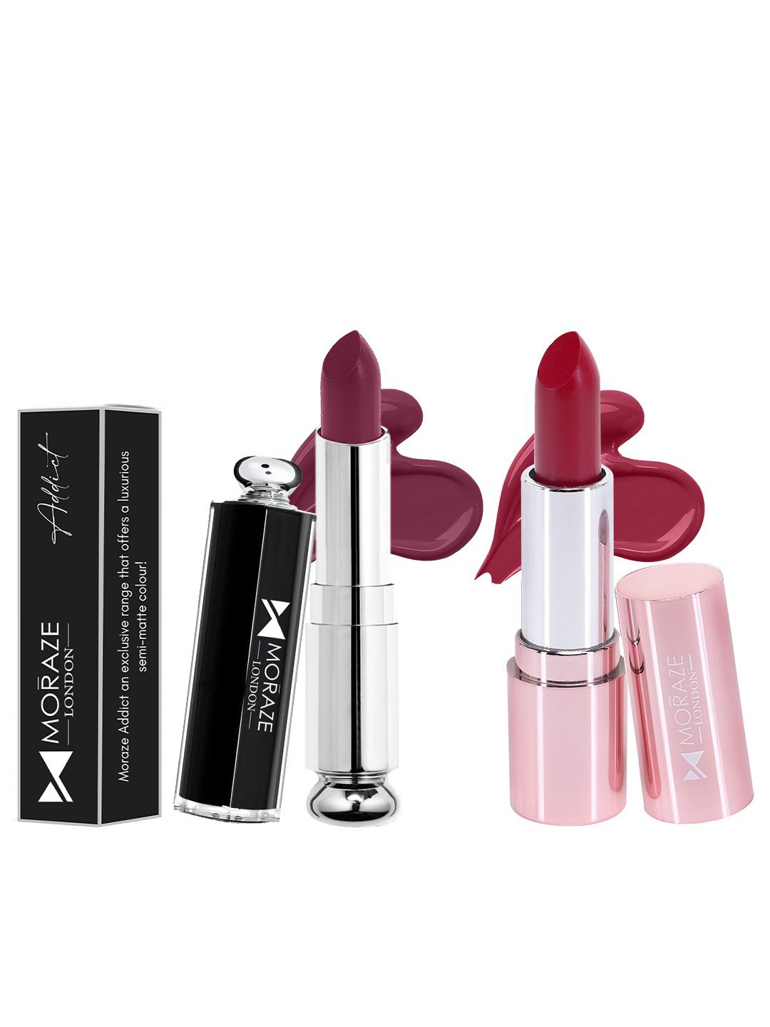 

Moraze London Set Of 2 Creamy Matte Lipstick - 4.1 g Each - Sassy Girl-See You Noneday, Brown