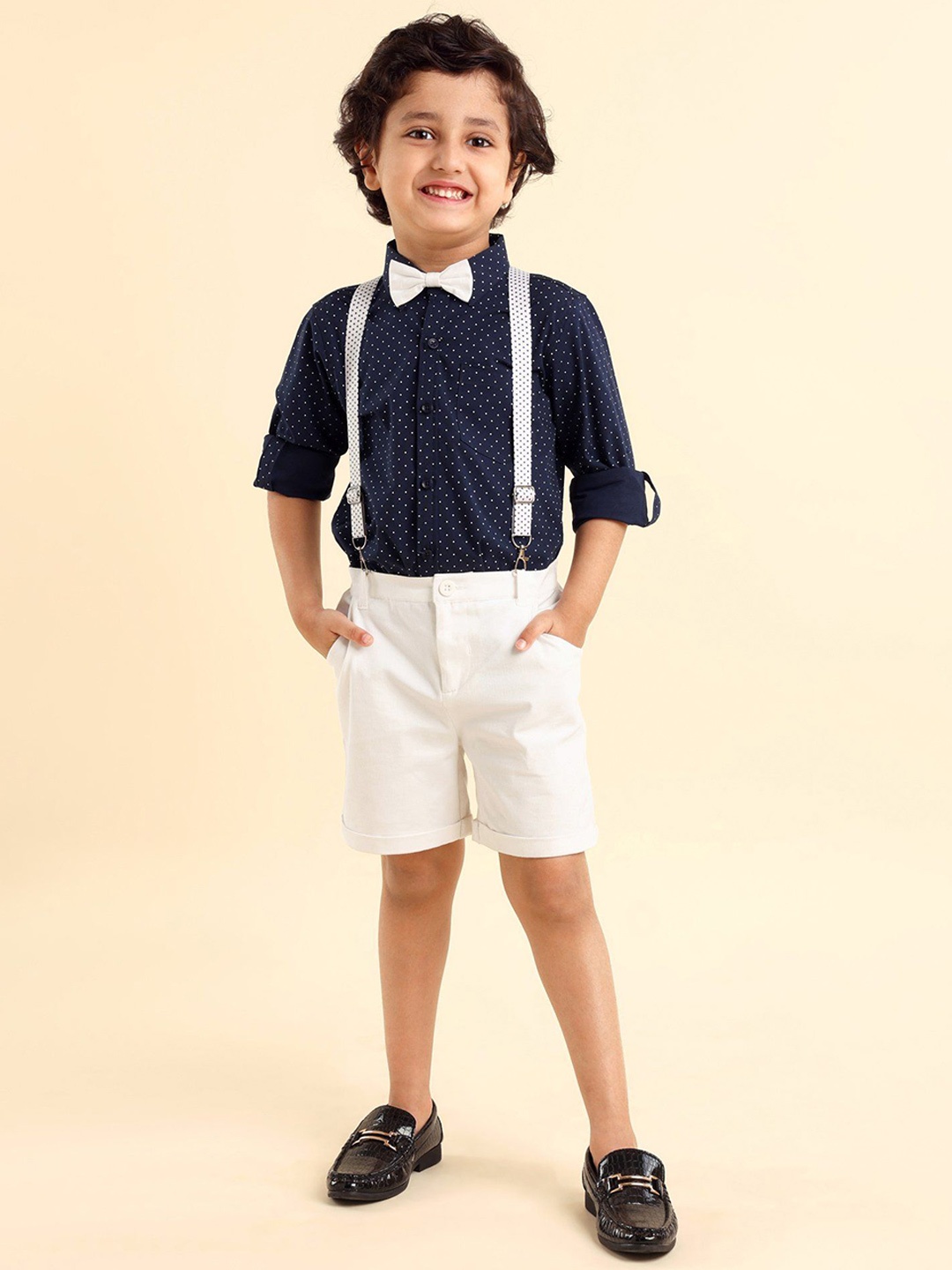 

Mark & Mia Boys Printed T-shirt with Shorts, Navy blue