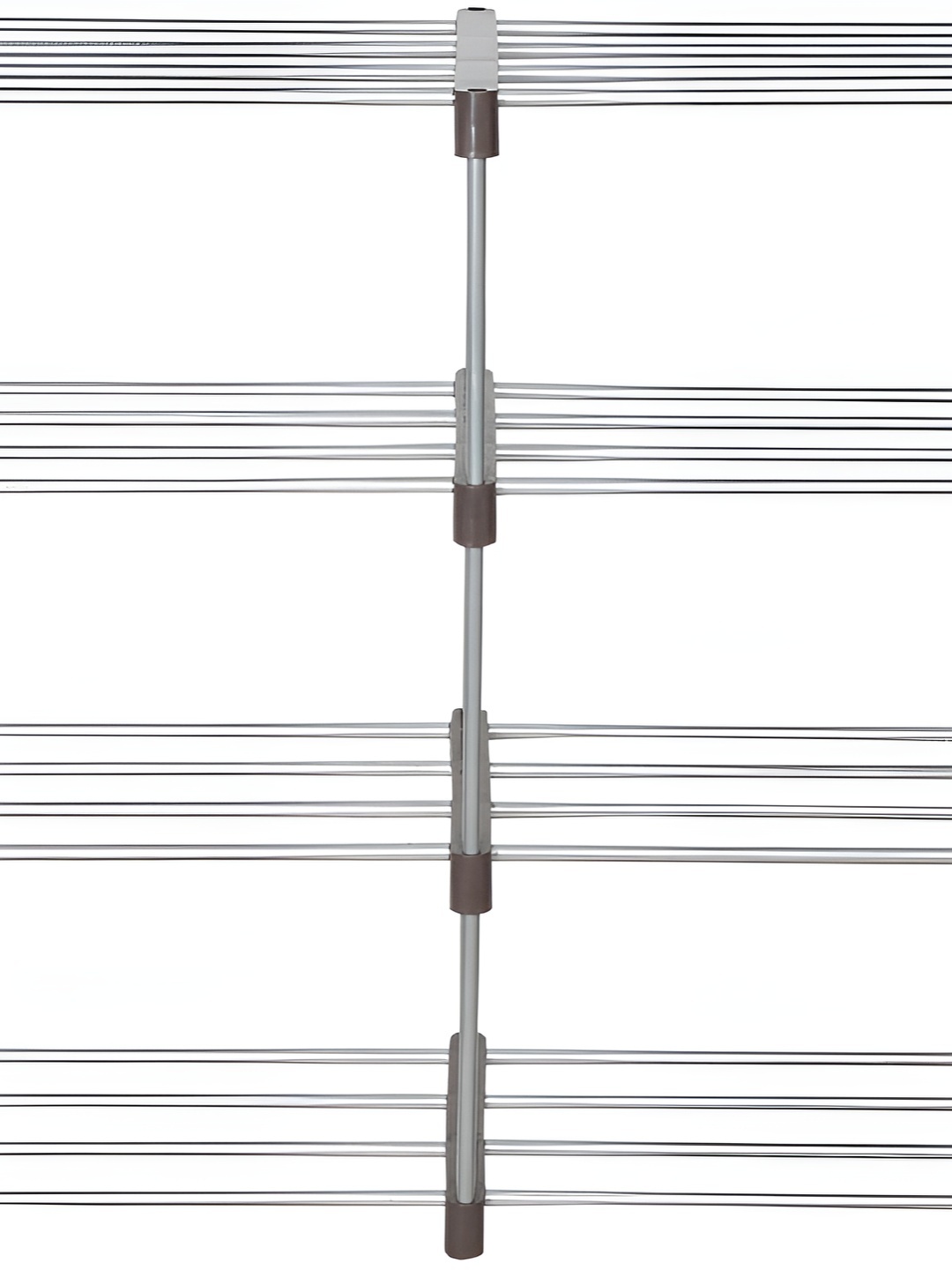

Decent Hut Brown 8-Tier Stainless Steel Shoe Rack