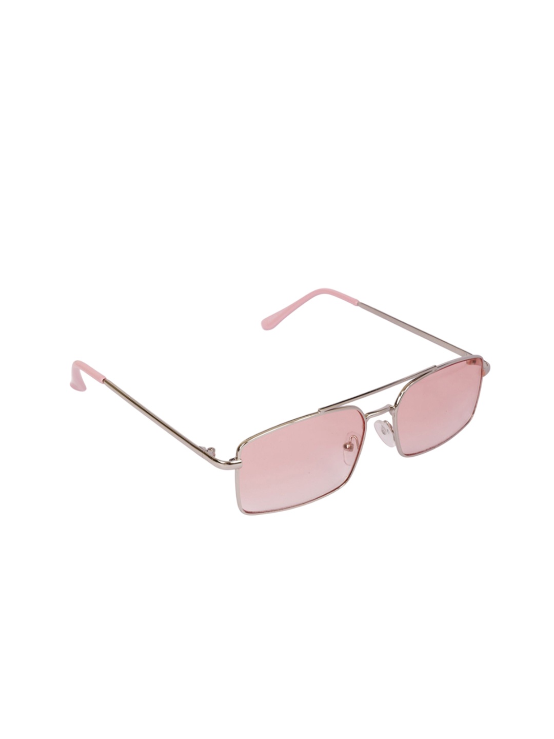 

SUNNIES Unisex Rectangle Sunglasses with UV Protected Lens, Pink