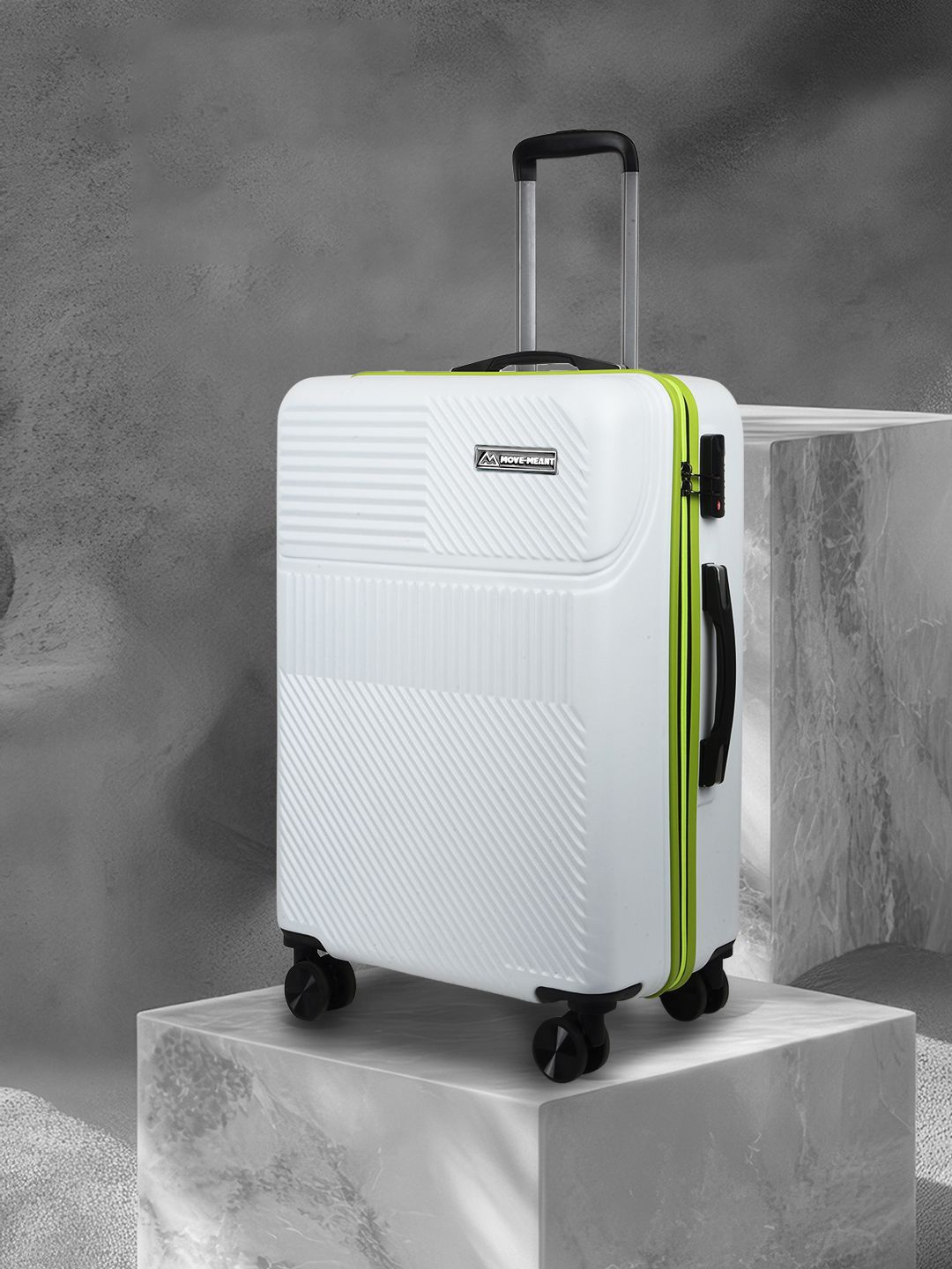

MOVE-MEANT Hard Sided Trolley Bag, Off white