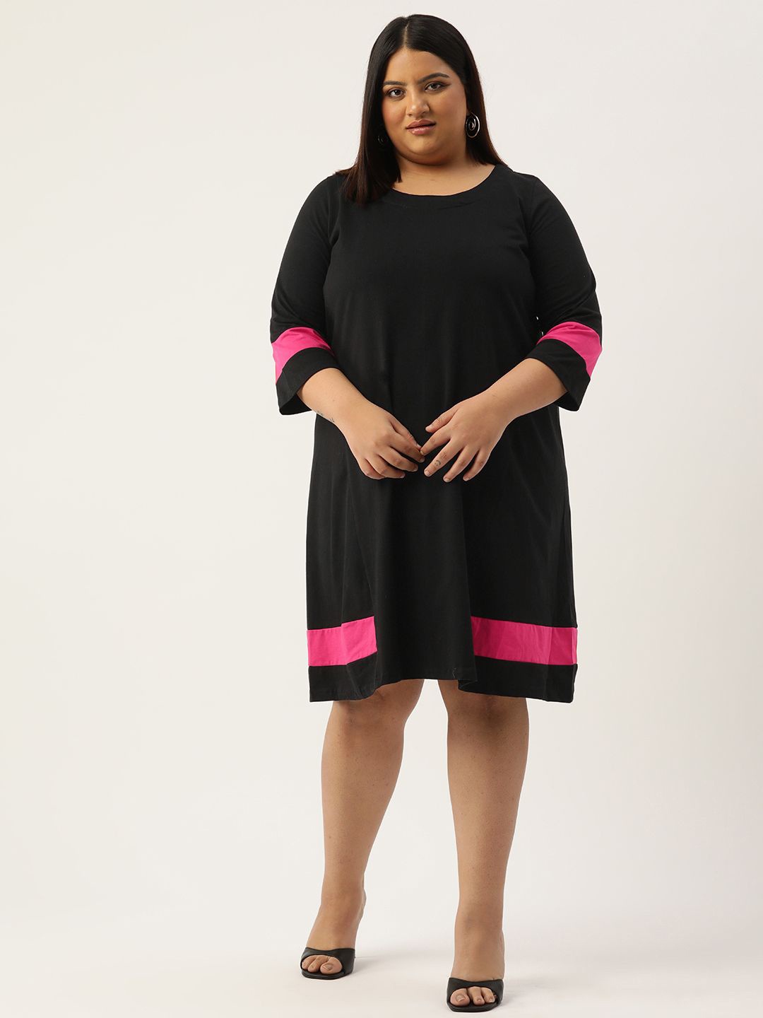 

theRebelinme A-Line Midi Dress, Black