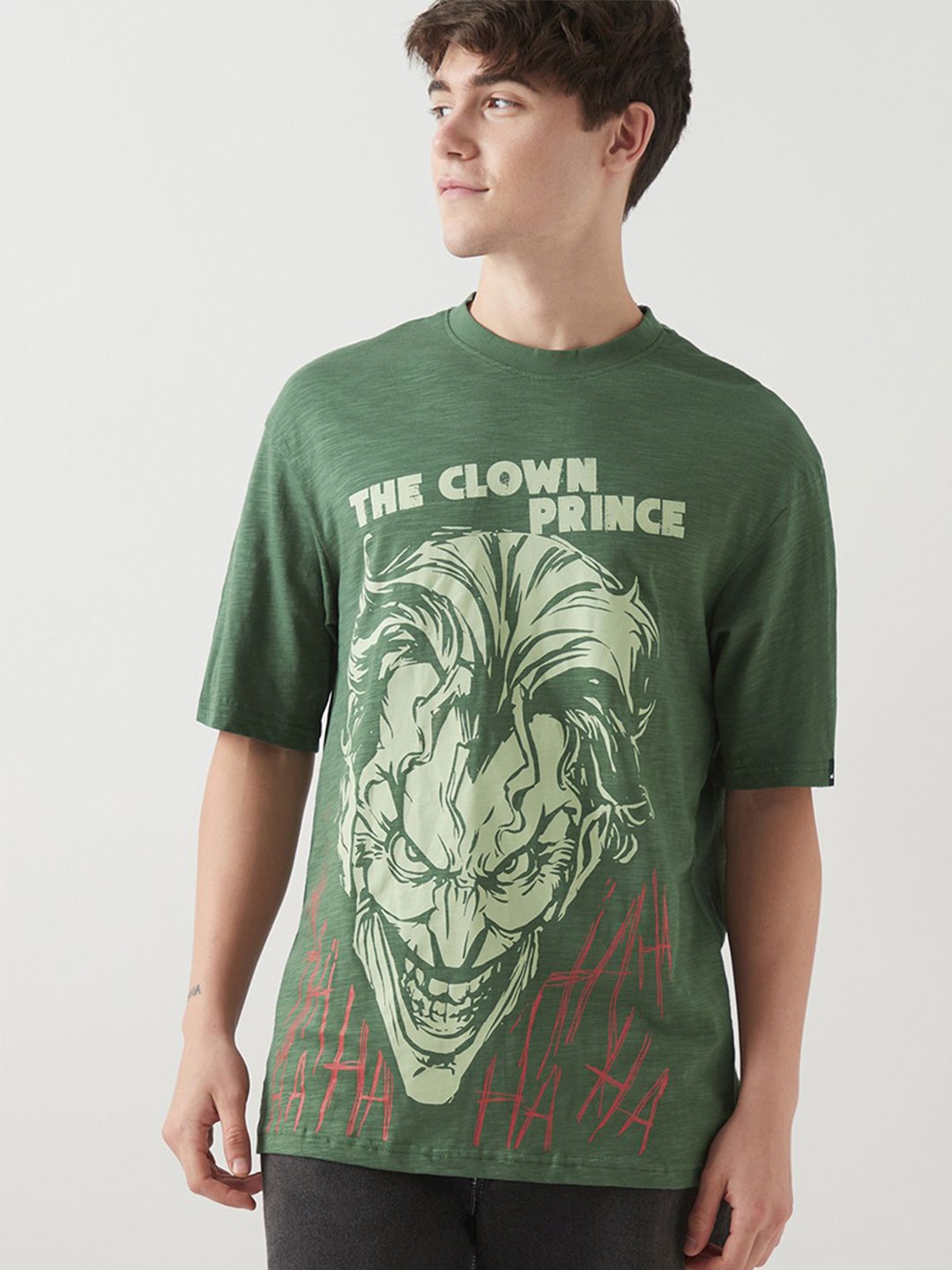 

Bewakoof AIR Men Printed T-shirt, Green
