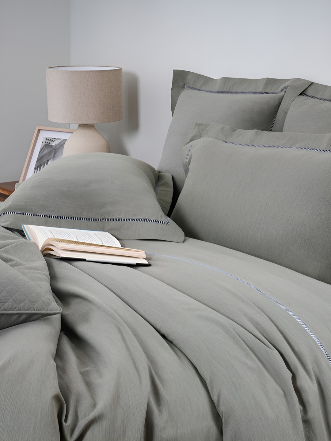

MASPAR Green Pure Cotton Double Queen Duvet Cover With Pillow Case