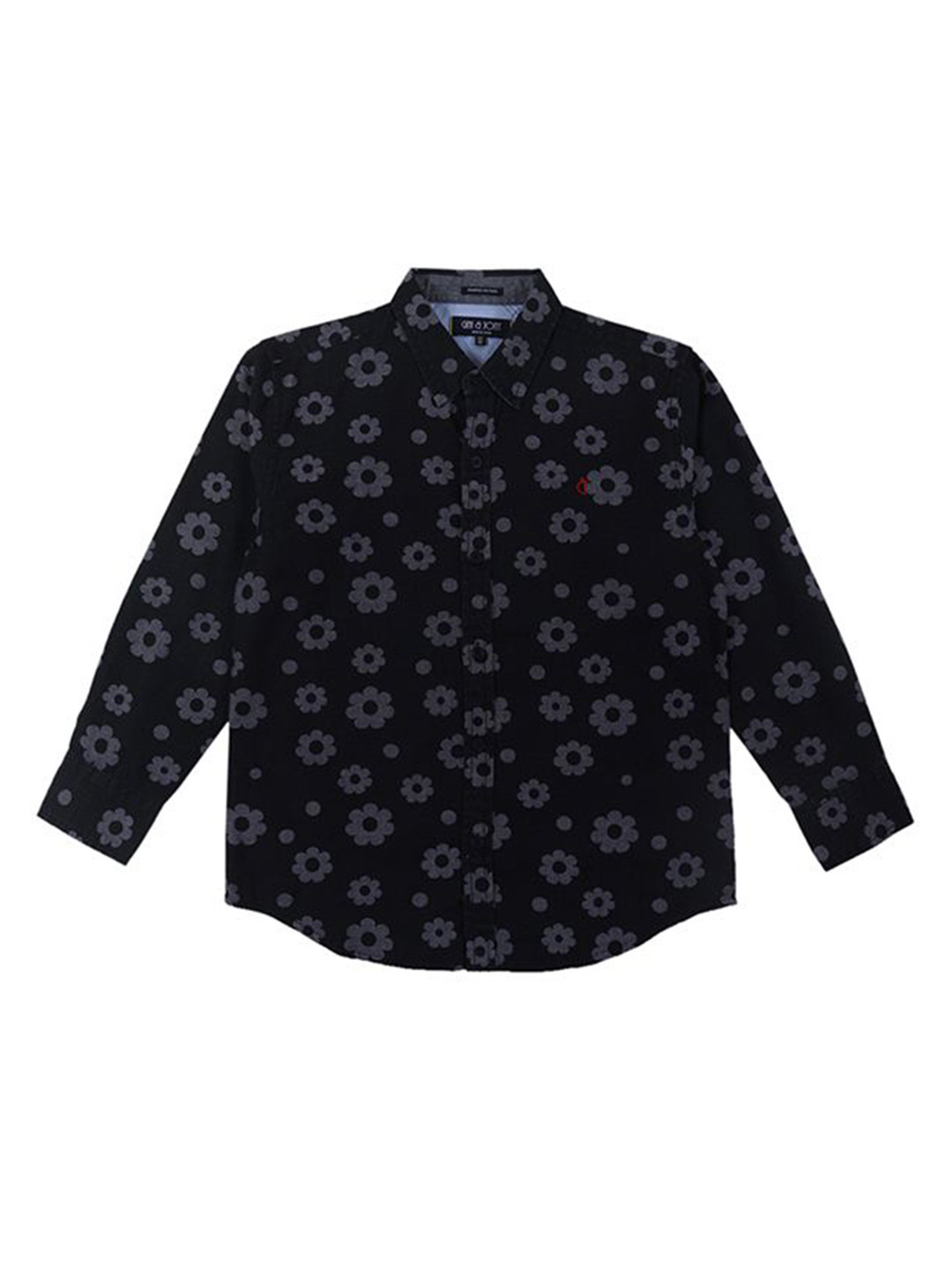 

Gini and Jony Boys Standard Floral Opaque Printed Casual Shirt, Navy blue