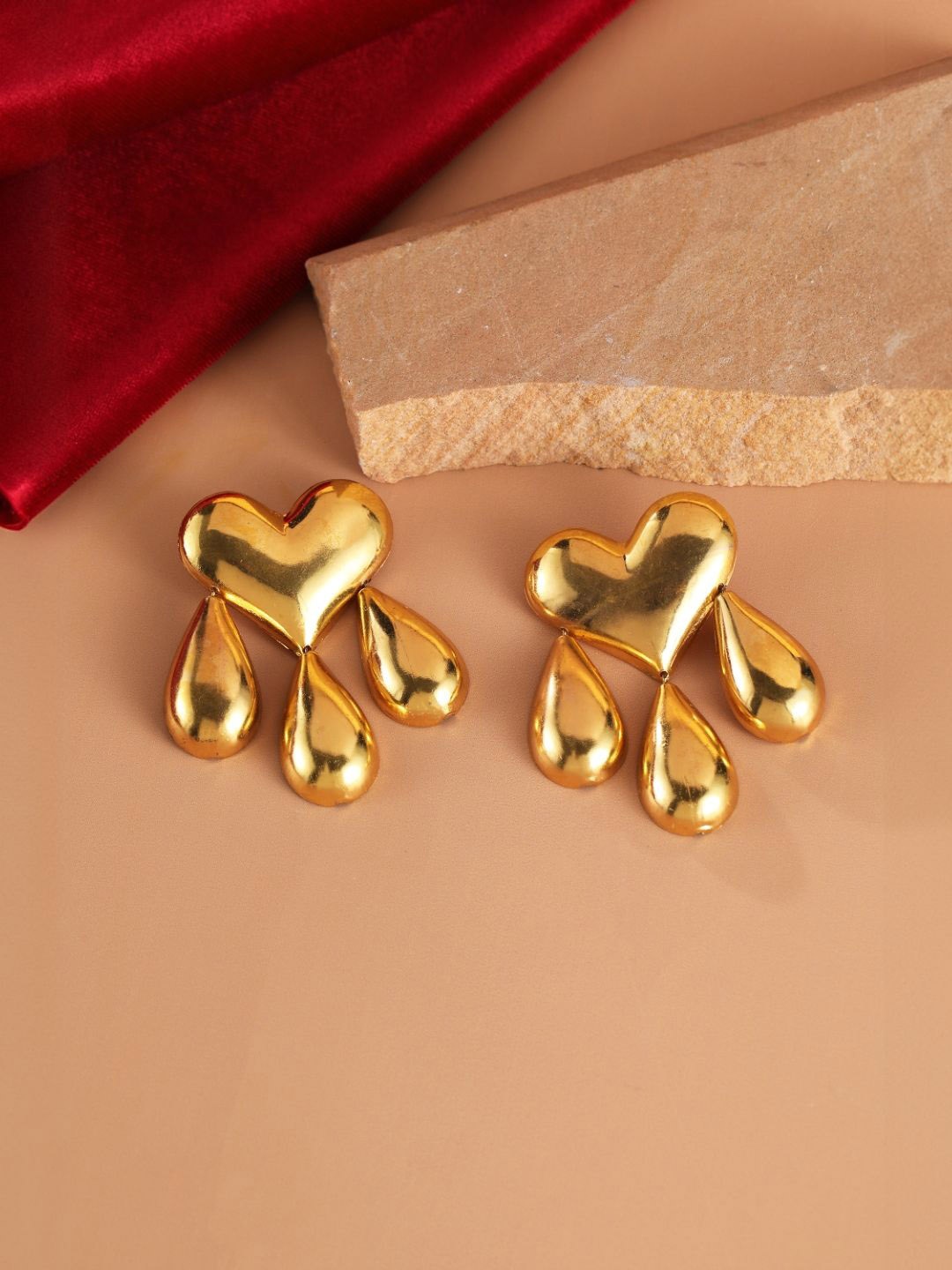 

KPOP Contemporary Drop Earrings, Gold