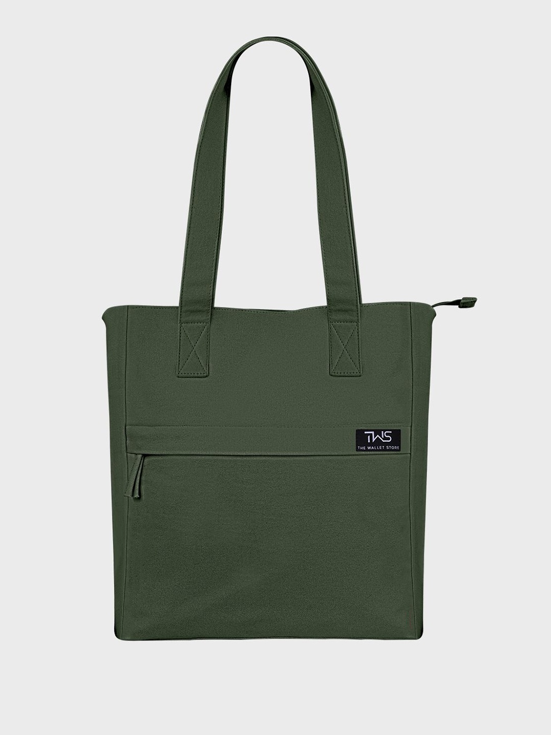 

The Wallet Store Colourblocked Structured Tote Bag, Olive