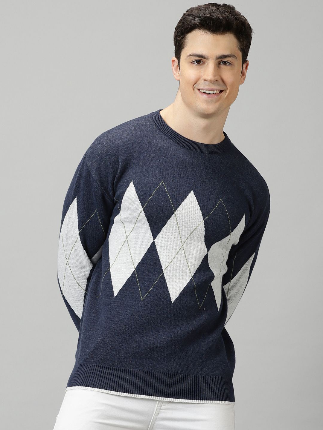 

BLACK BUCK Crew Neck Sweater, Blue