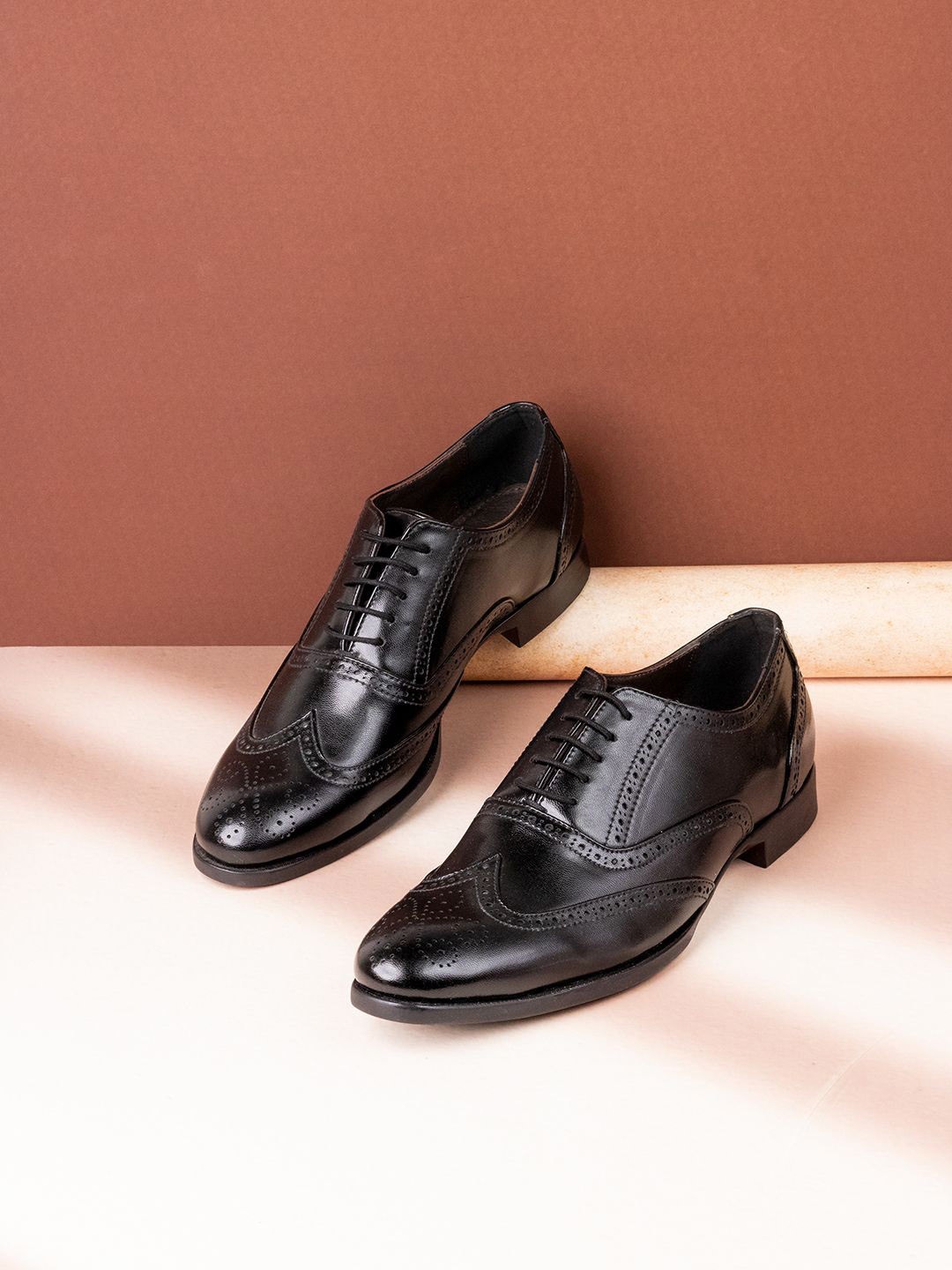 

ATESBER by Inc.5 Men Formal Brogue Shoes, Black